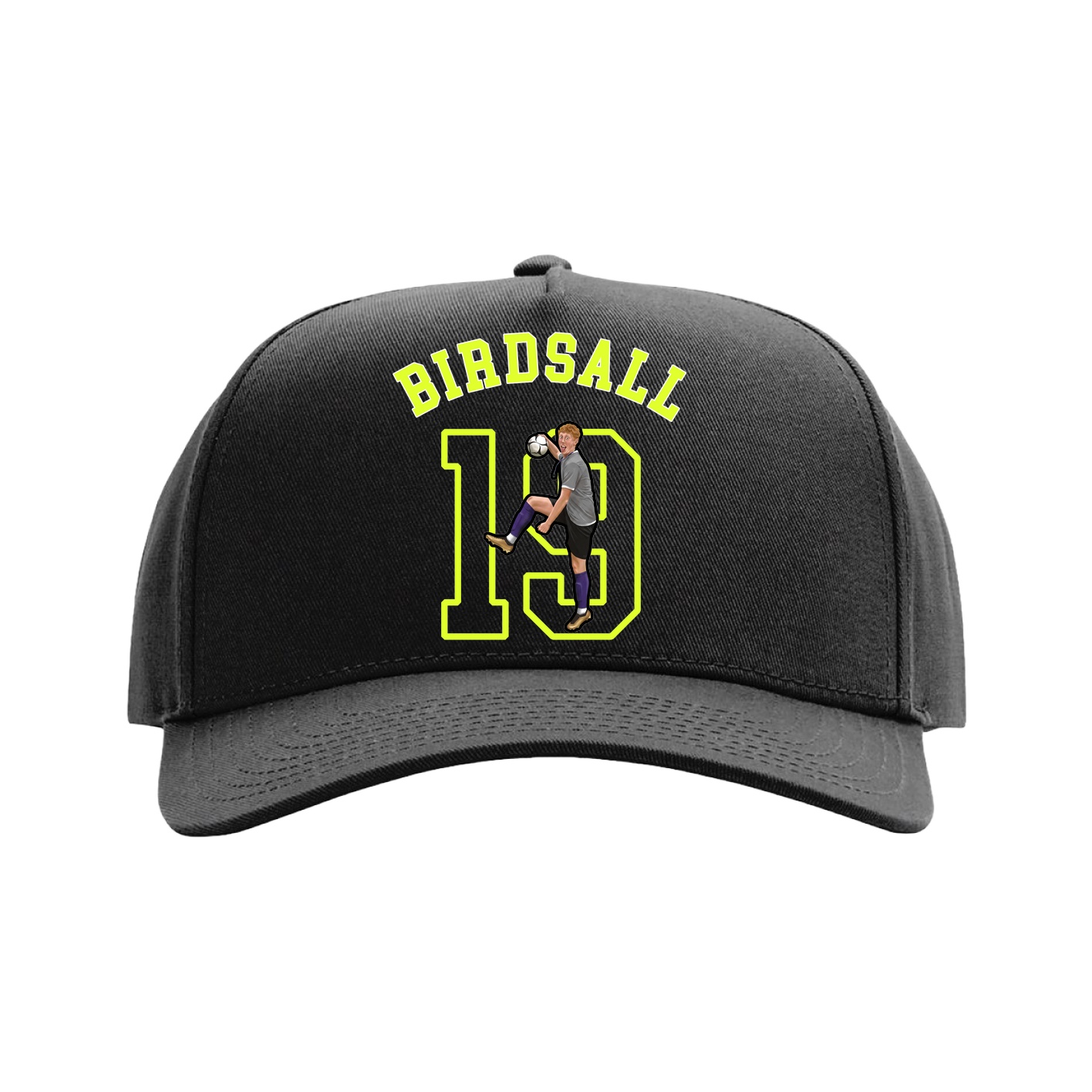 Full Fabric Five-Panel Champ Cap — Shirsey Arch in Black