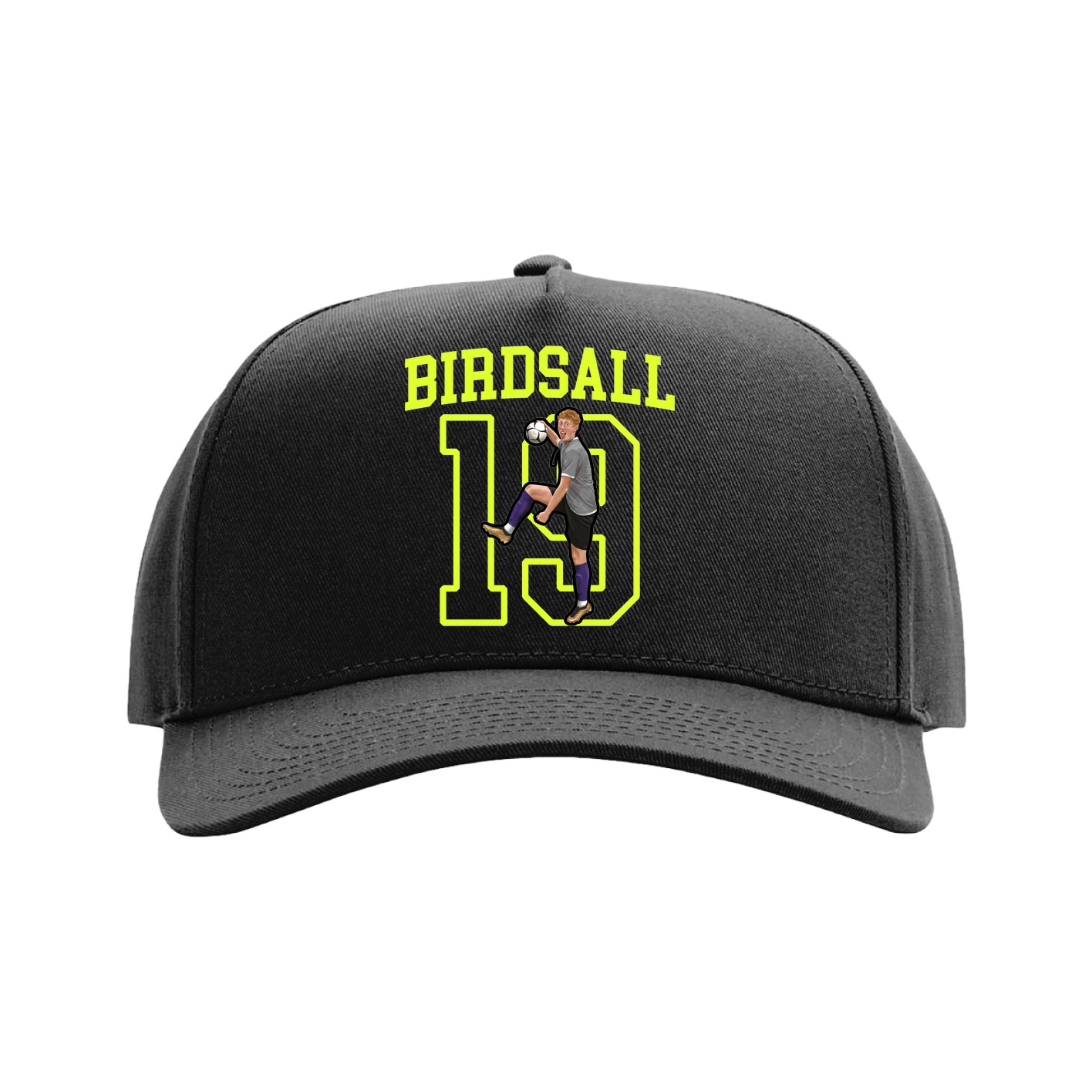 Full Fabric Five-Panel Champ Cap — Shirsey in Black