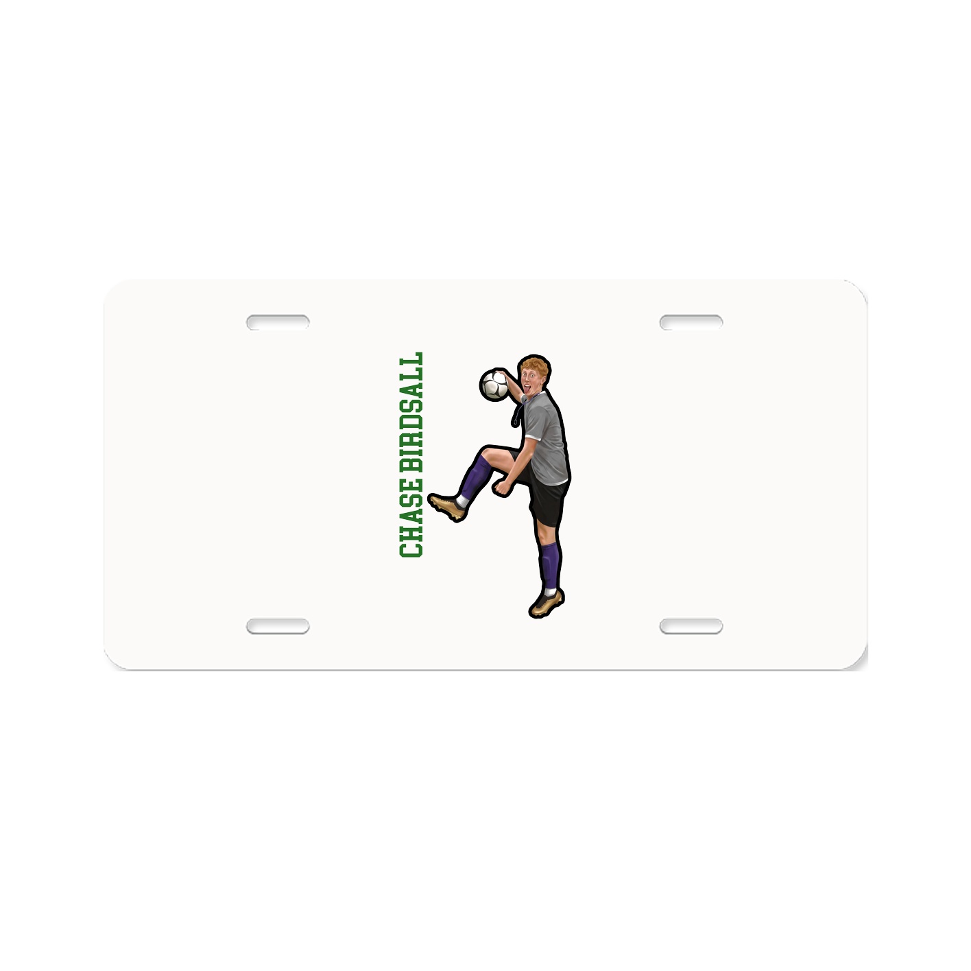 License Plate — Name Vertical in Classic