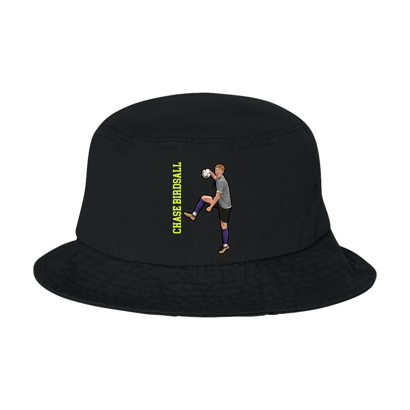 Bucket Cap — Name Vertical in Black
