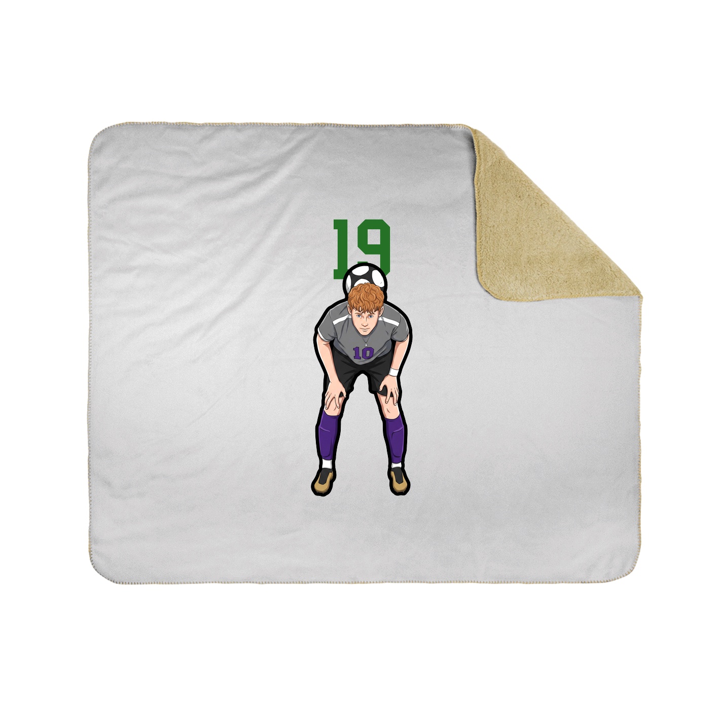 Throw Blanket — Number Top in White