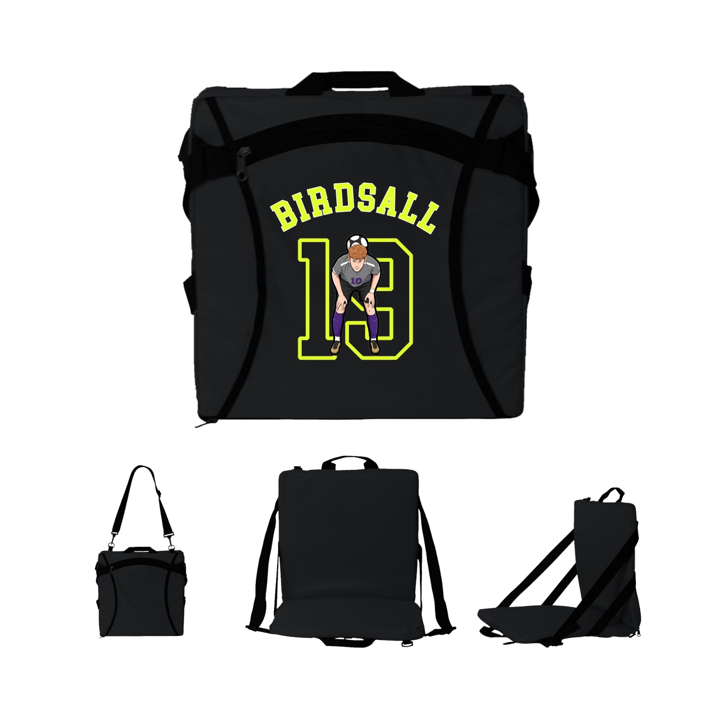 Folding Stadium Seat — Shirsey Arch in Black