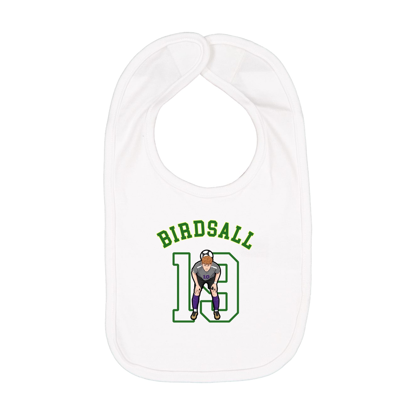 Infant Bib — Shirsey Arch in White