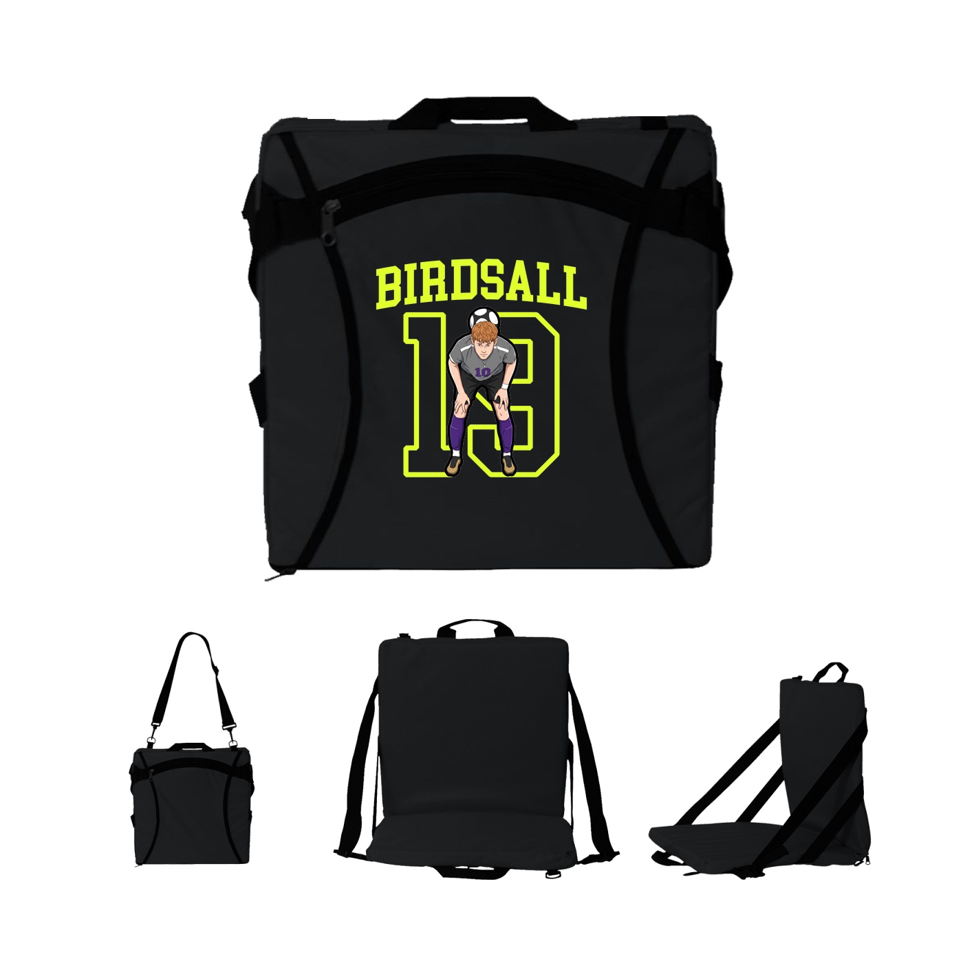 Folding Stadium Seat — Shirsey in Black