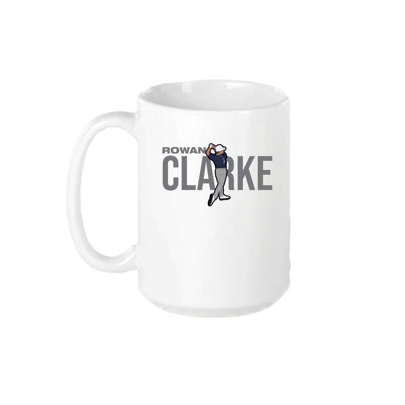 15oz Coffee Mug — Player Name in White