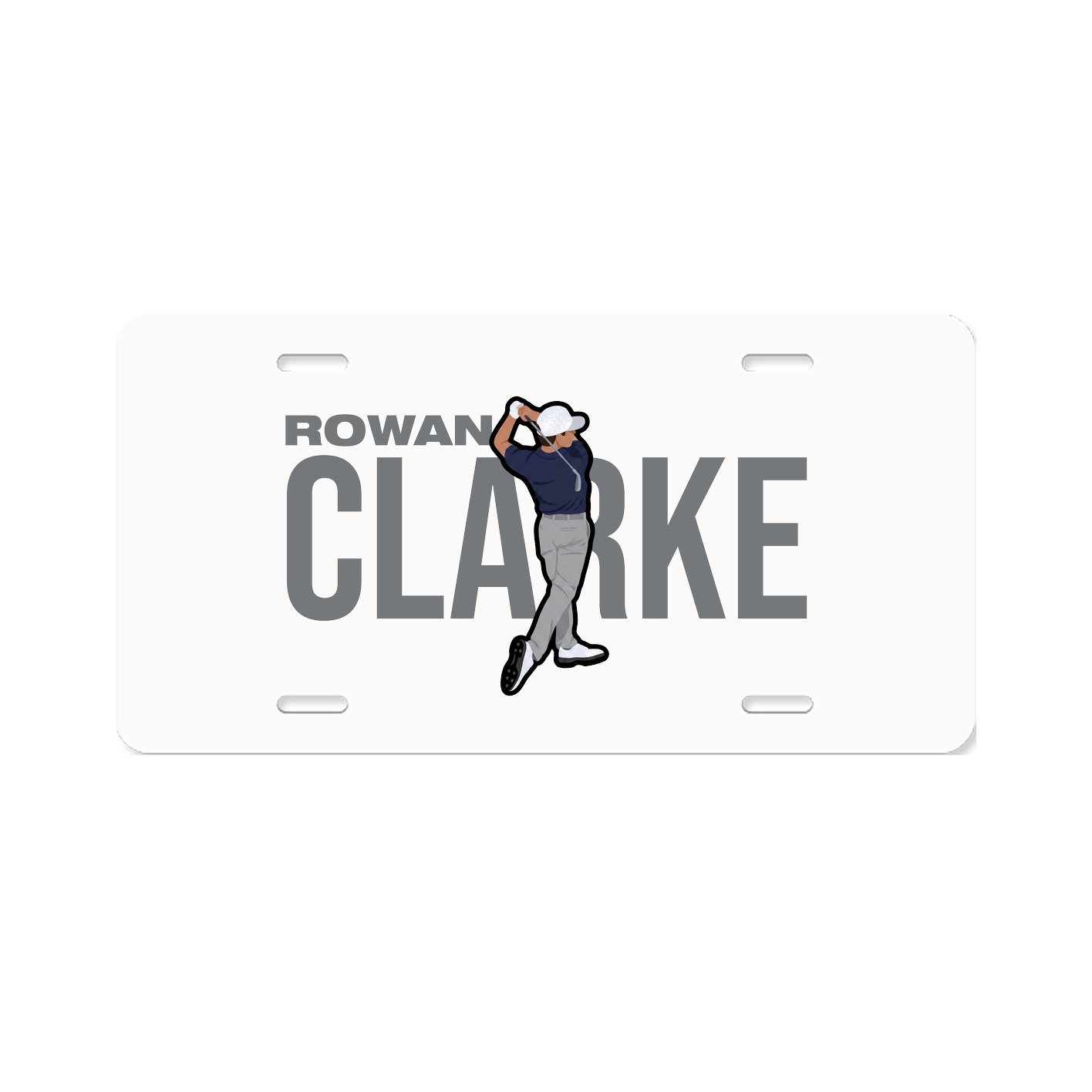 License Plate — Player Name in Classic