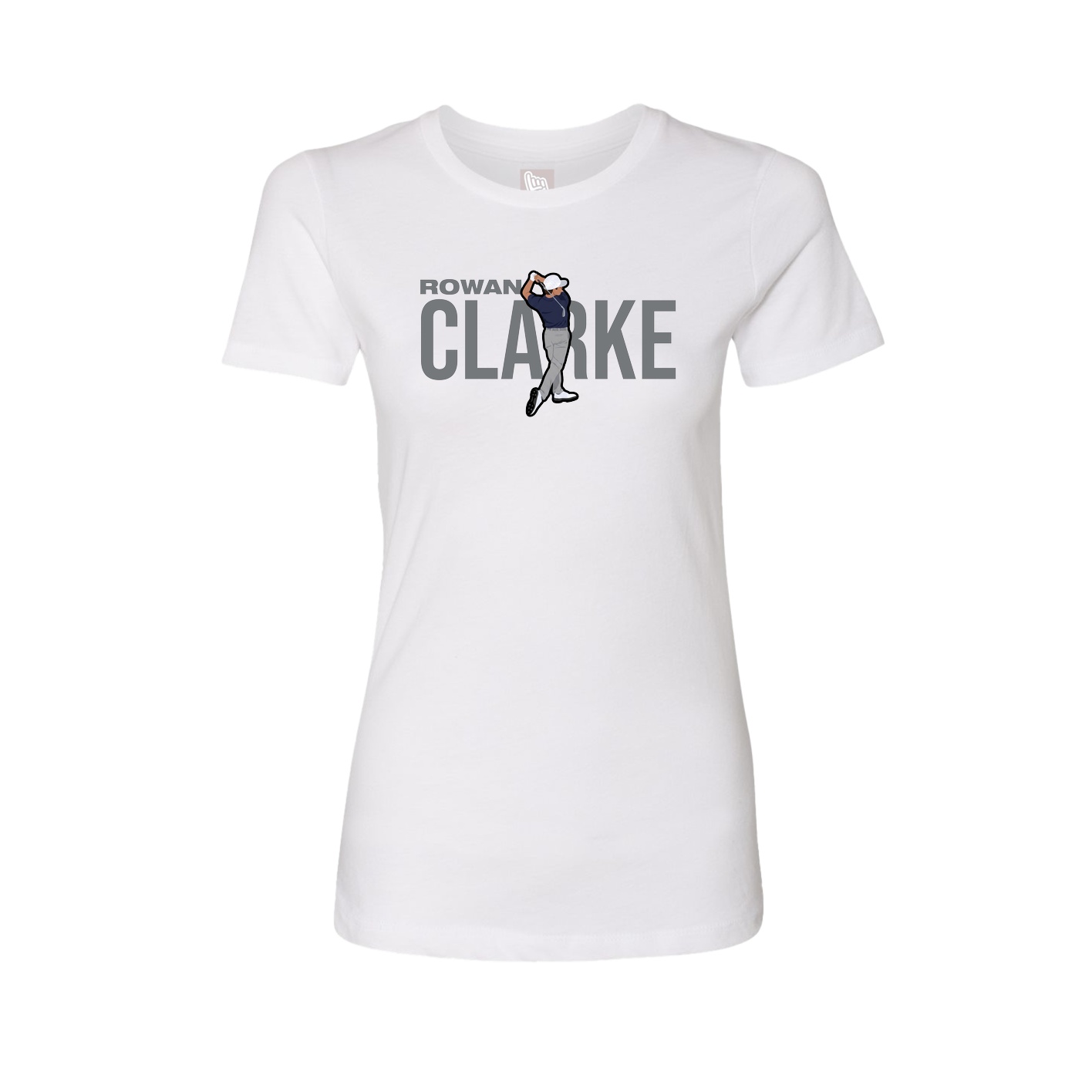 Fitted Women's Tee — Player Name in White