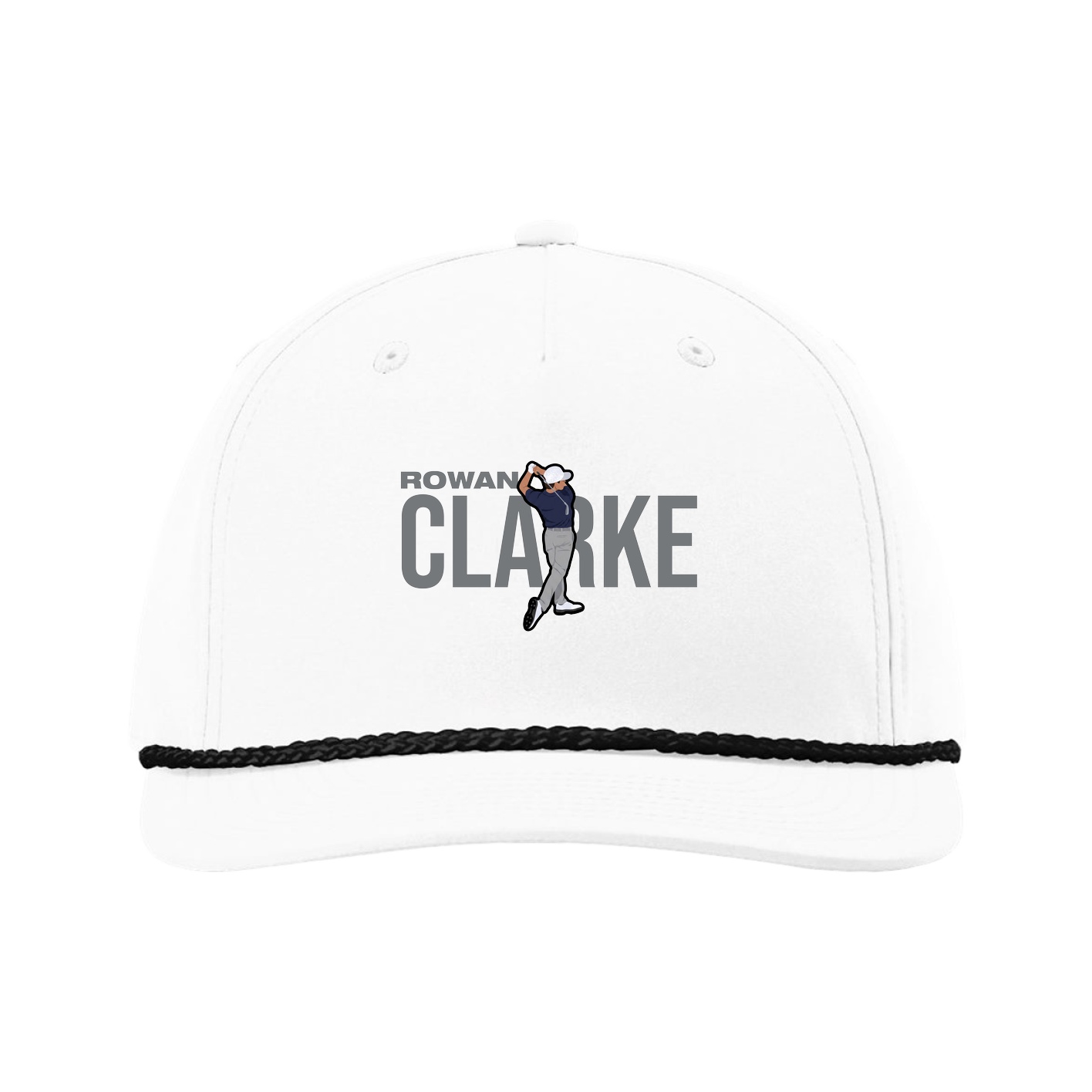 Five-Panel Classic Rope Cap — Player Name in White