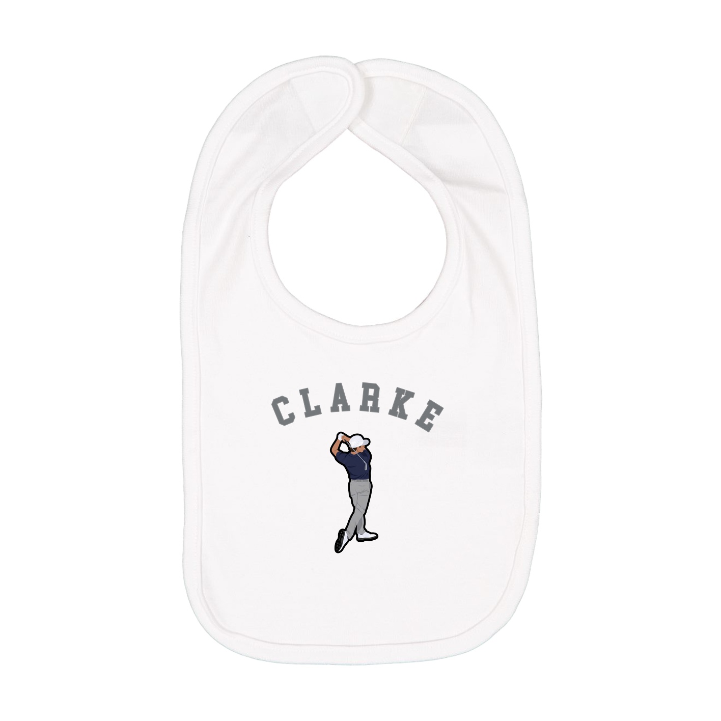 Infant Bib — Shirsey Arch in White