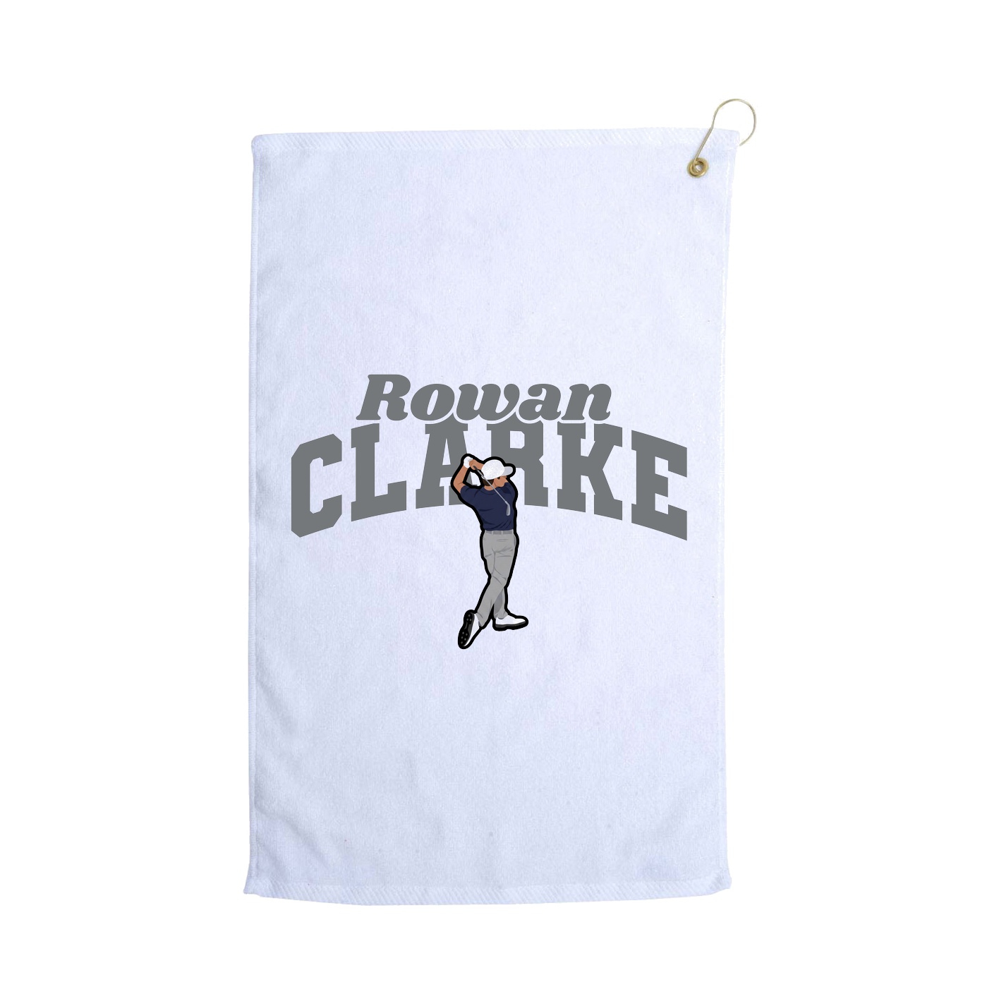 Golf Towel — Signature Arch in White