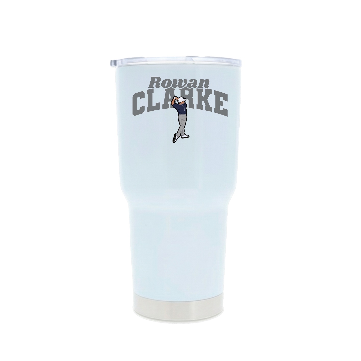 30oz Stainless Steel Tumbler — Signature Arch in White