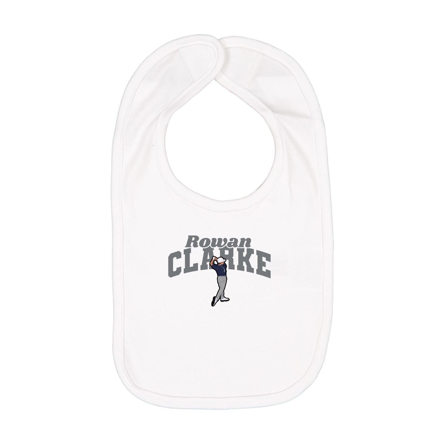 Infant Bib — Signature Arch in White