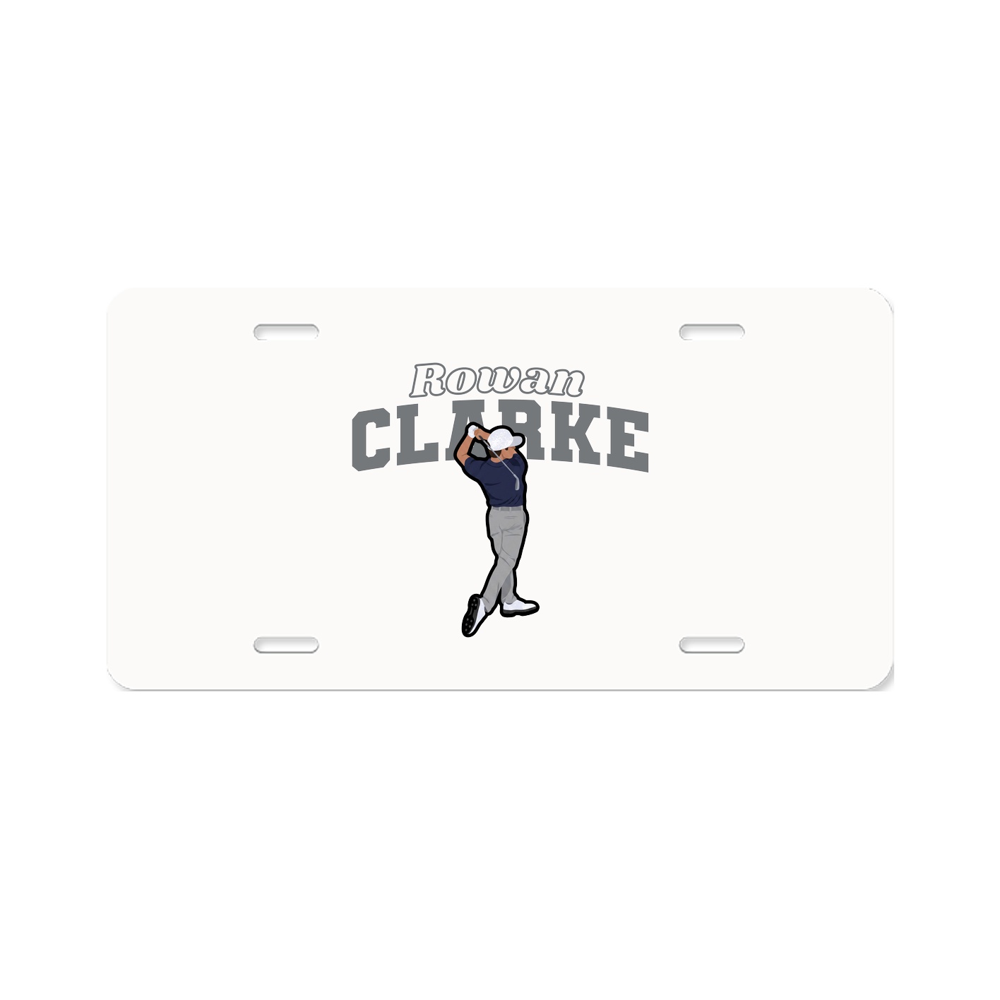 License Plate — Name Arch in Classic