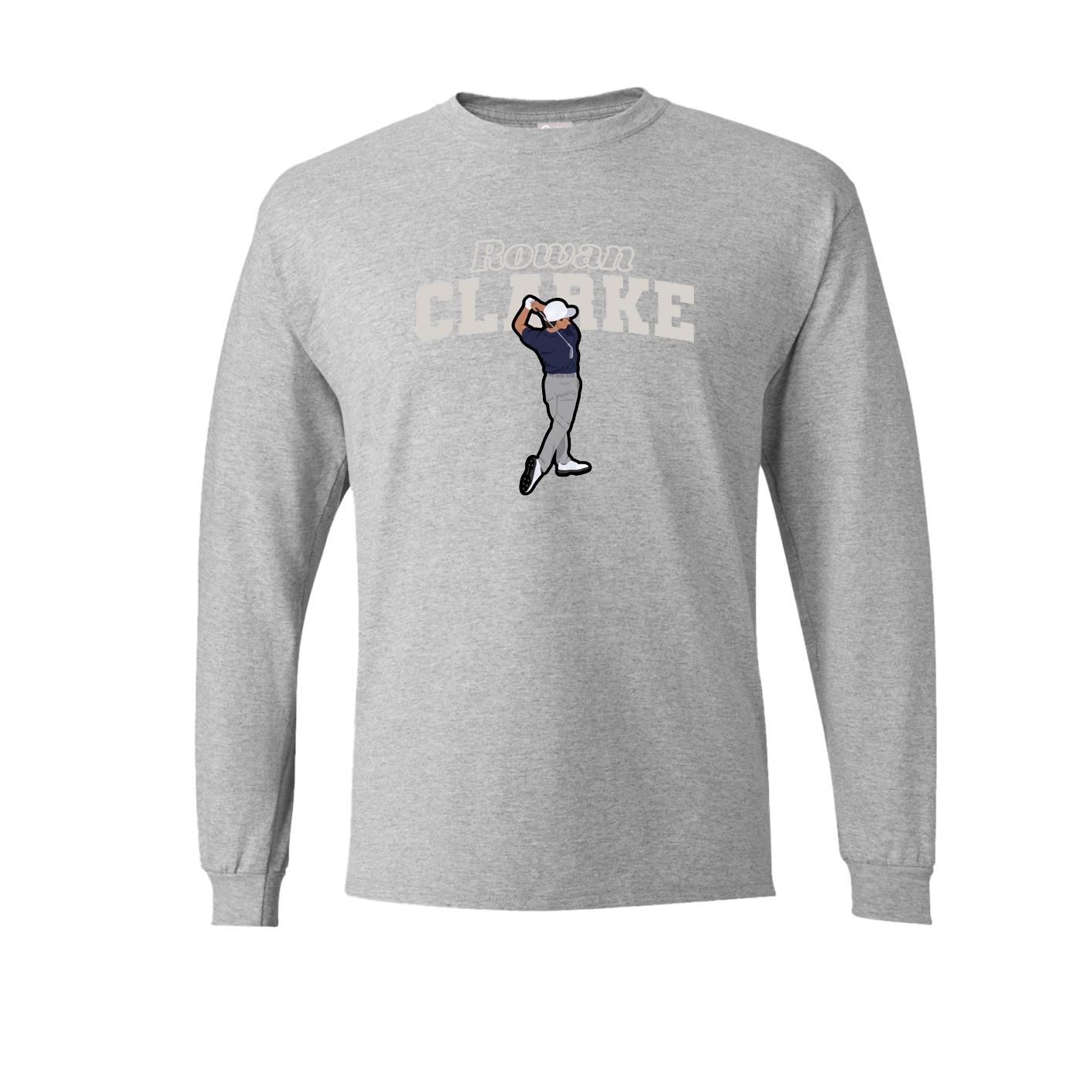 Long Sleeve Tee — Name Arch in Grey