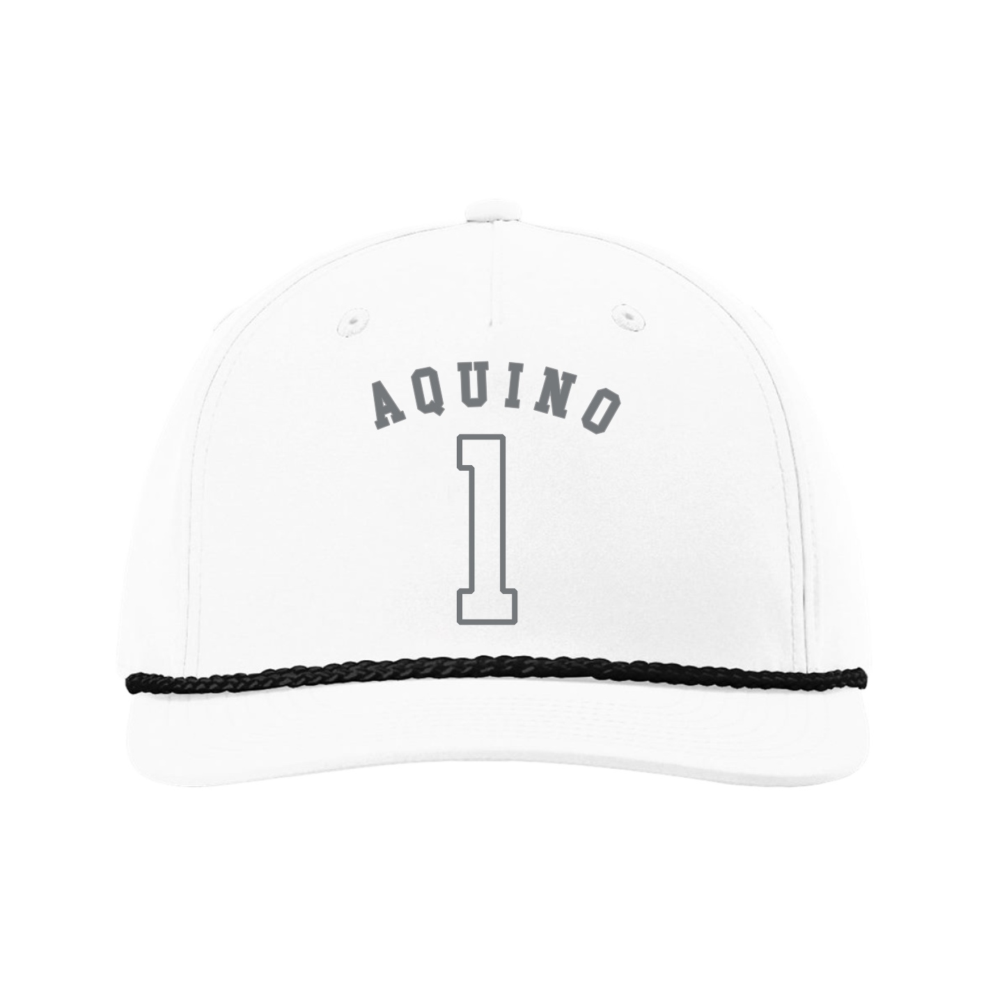 Five-Panel Classic Rope Cap — Shirsey Arch in White