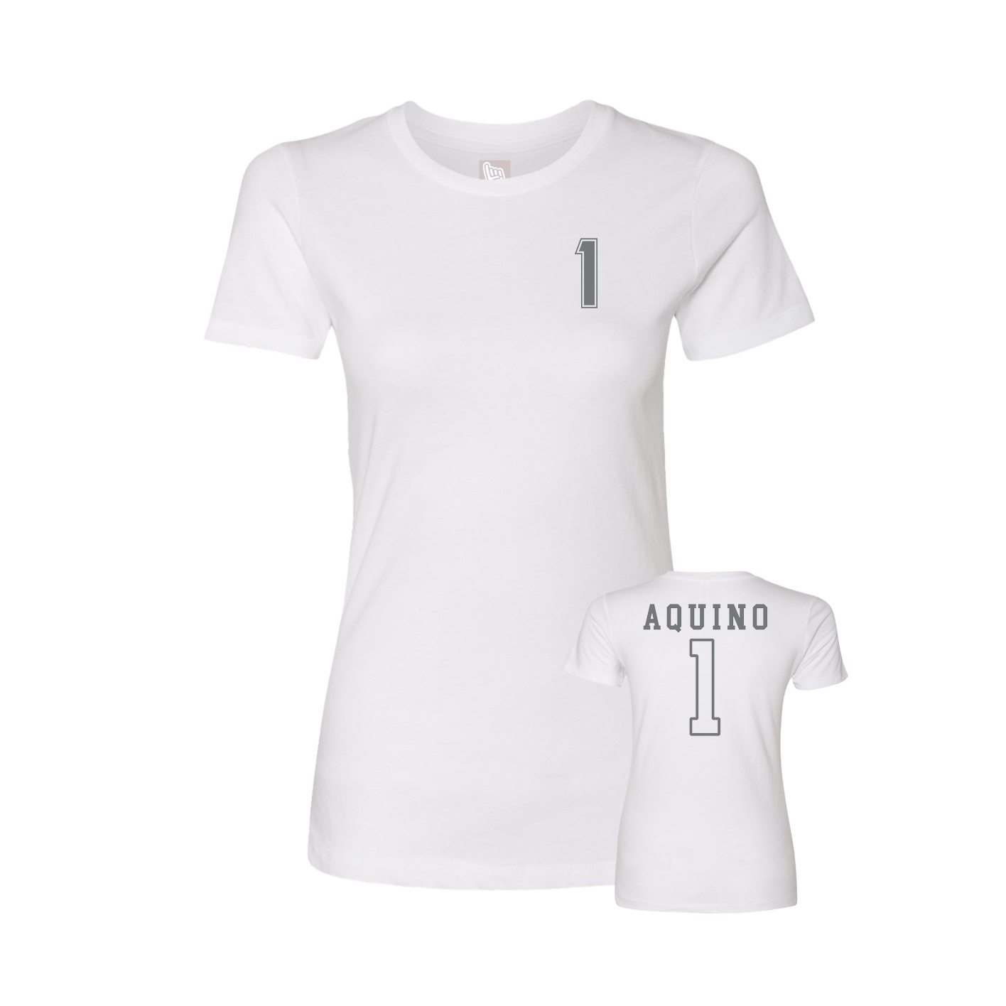 Fitted Women's Tee — Chest Back in White
