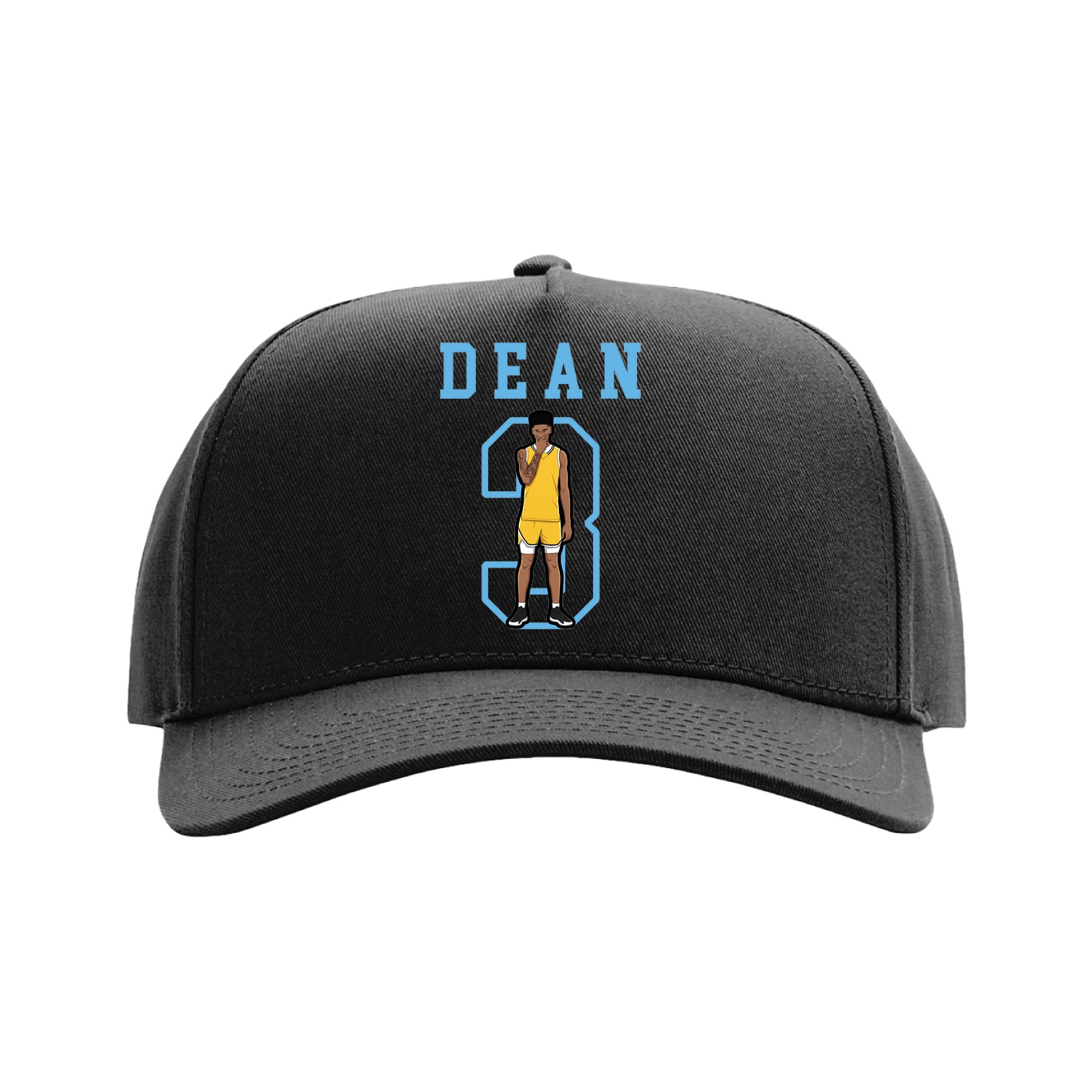 Full Fabric Five-Panel Champ Cap — Shirsey in Black