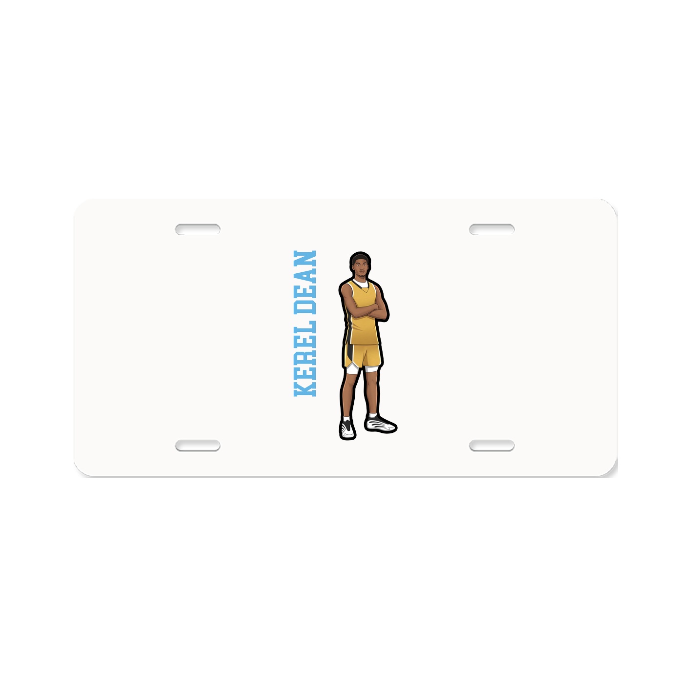 License Plate — Name Vertical in Classic
