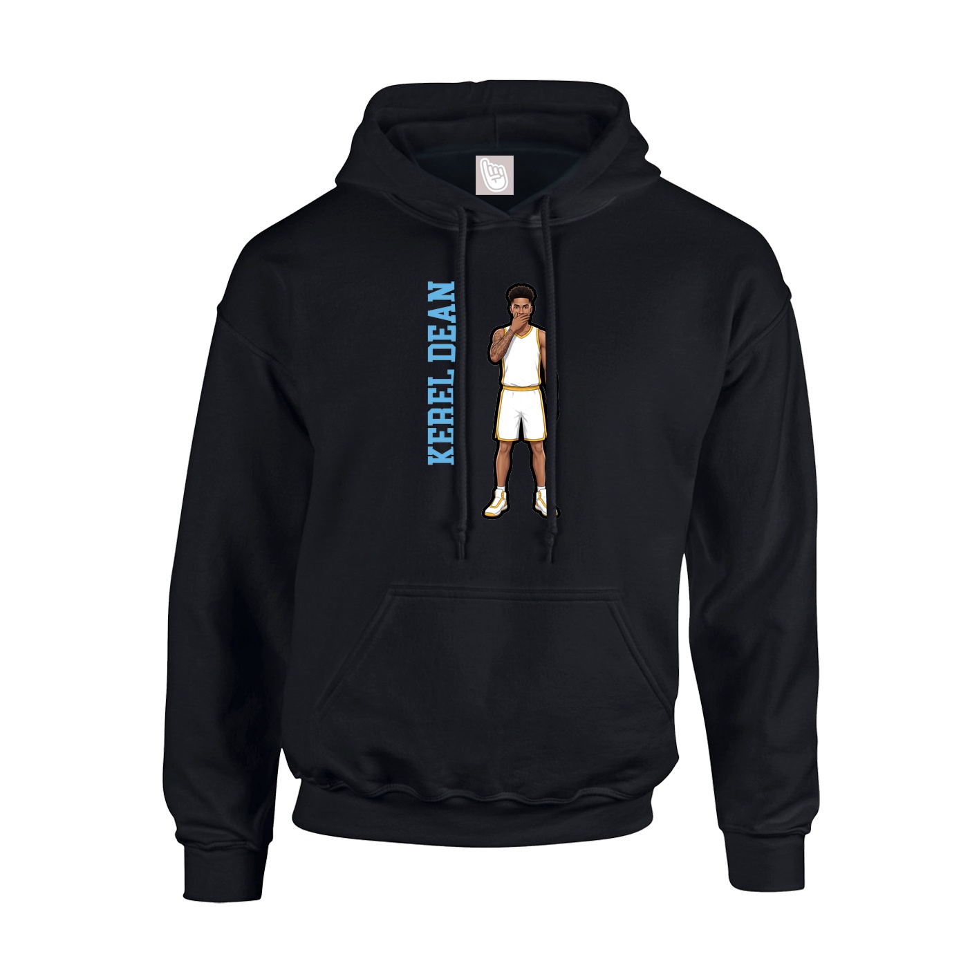 Youth Hoodie — Name Vertical in Black