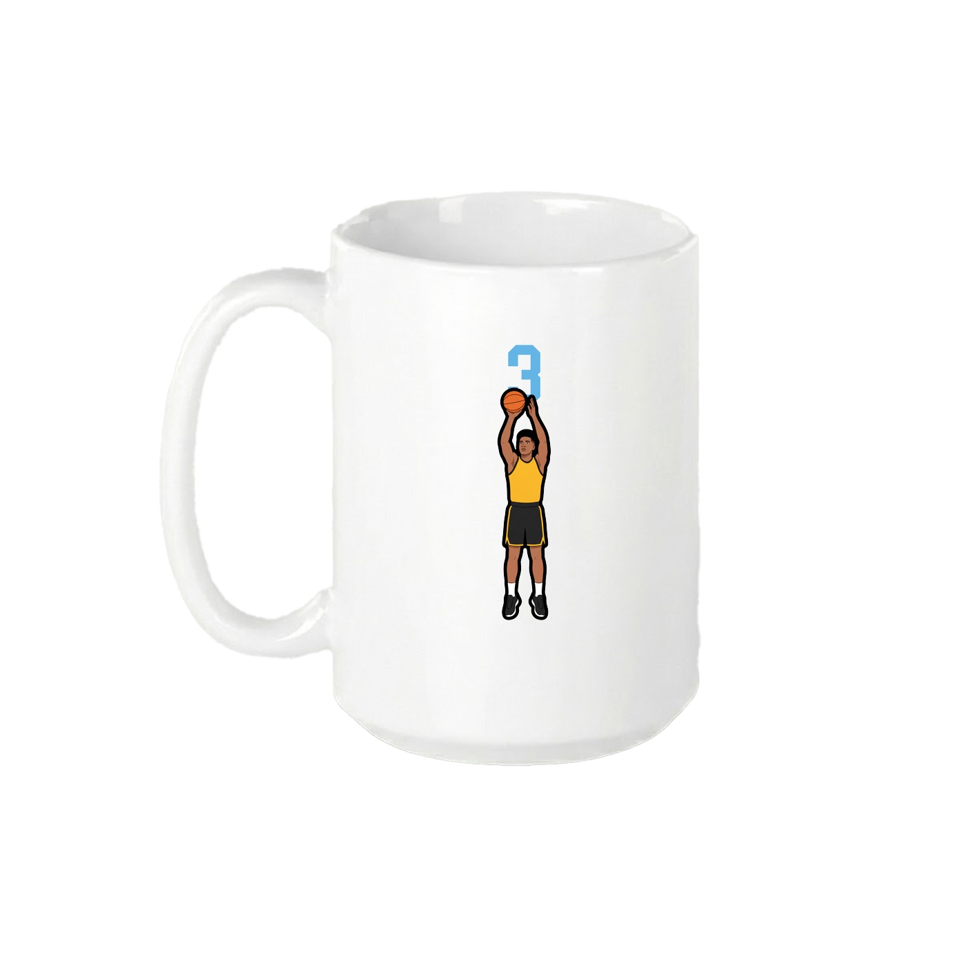 15oz Coffee Mug — Number Top in White