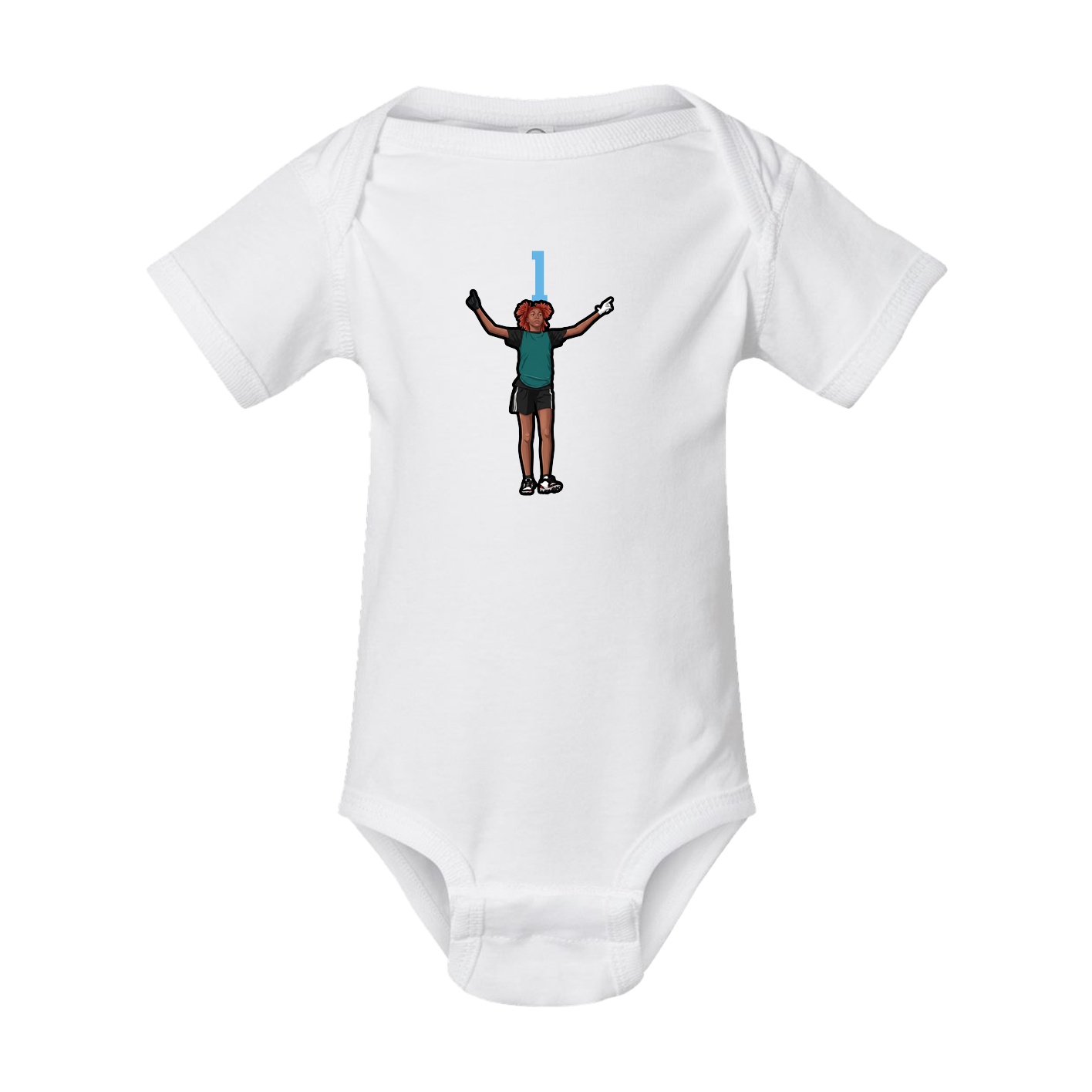 Baby Onesie — Number Top in White