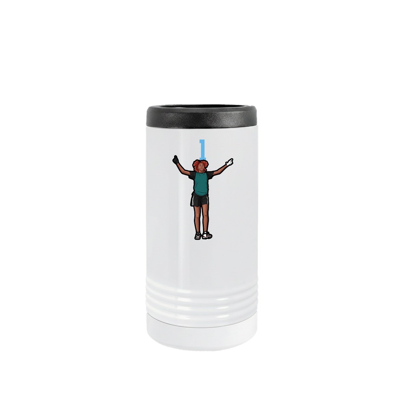 Slim Beverage Holder — Number Top in White