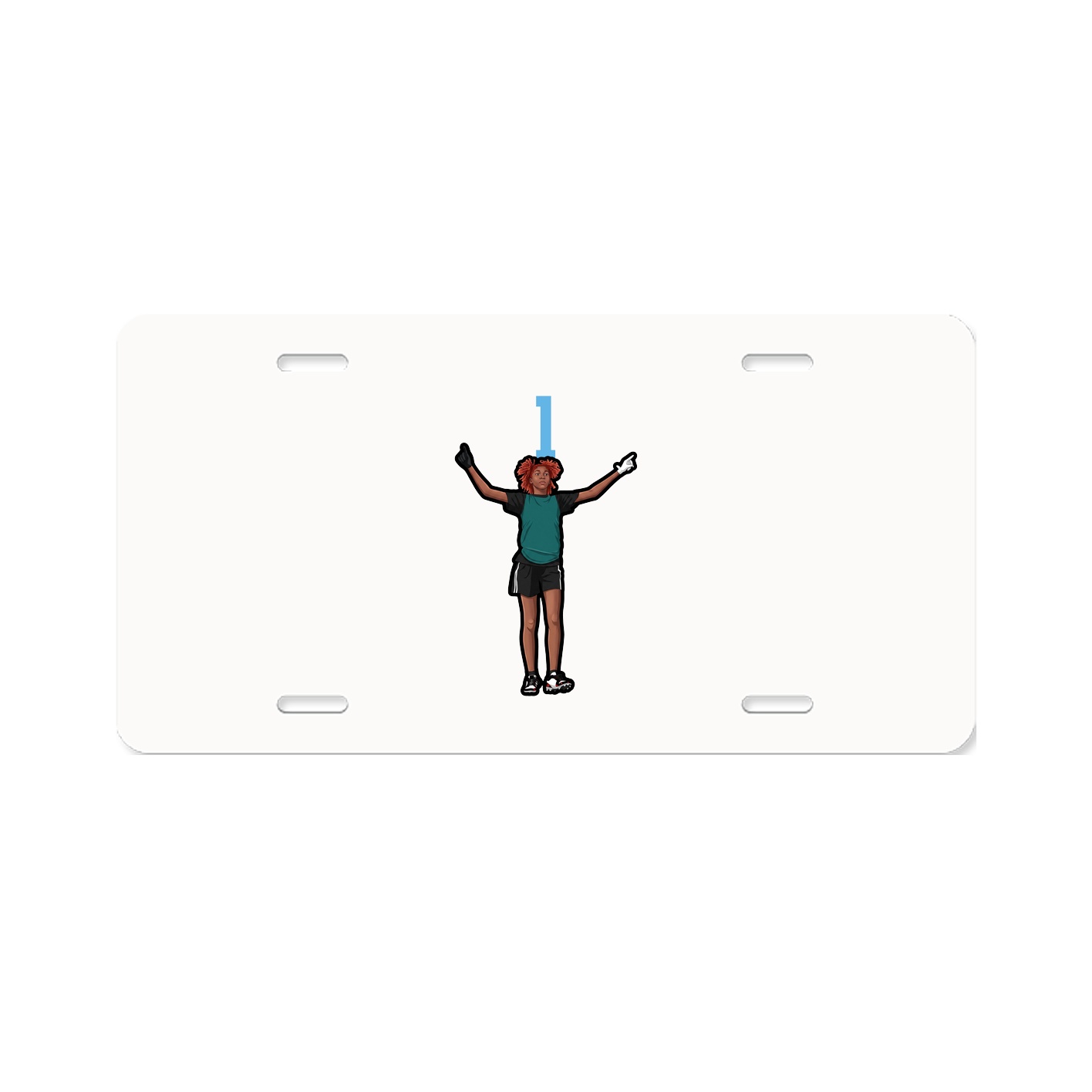 License Plate — Number Top in Classic