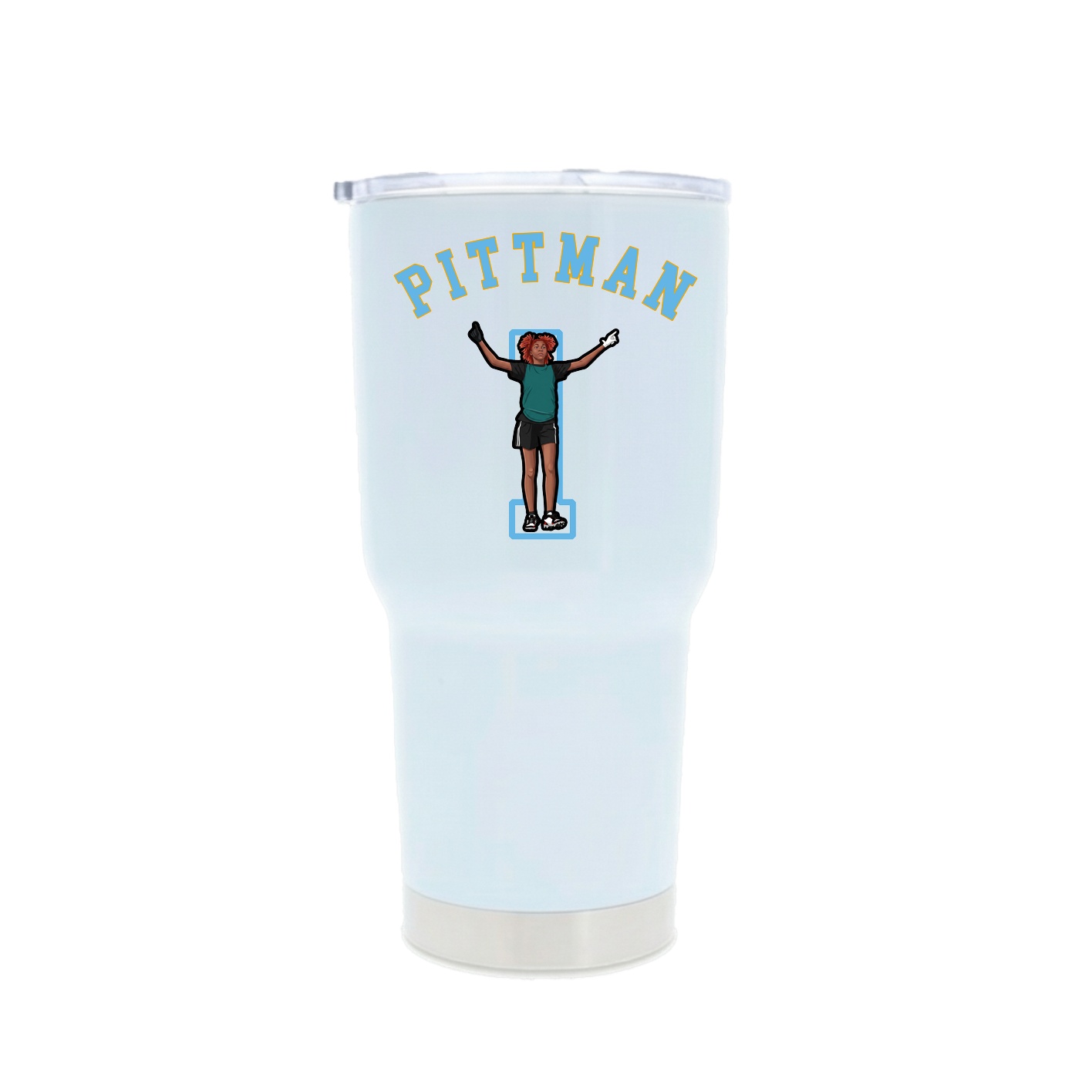 30oz Stainless Steel Tumbler — Shirsey Arch in White