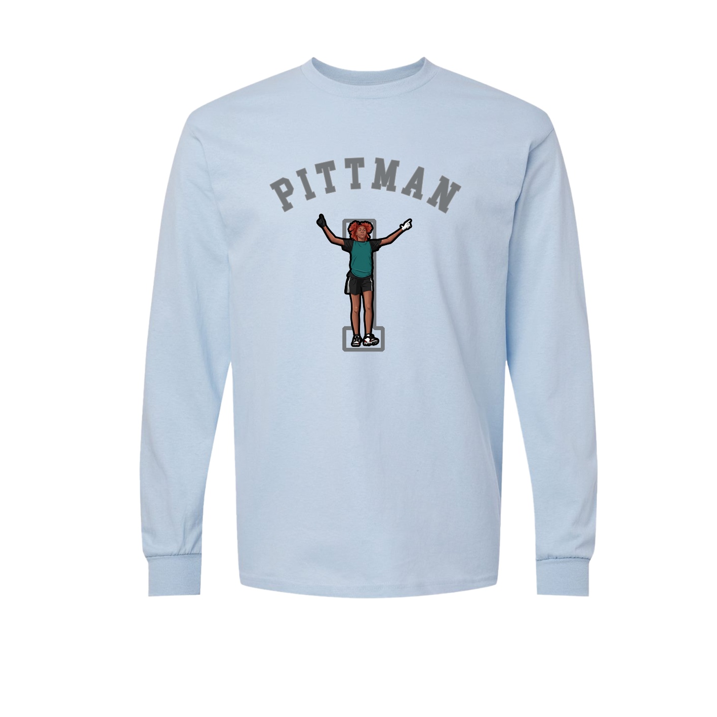 Long Sleeve Tee — Shirsey Arch in Light Blue