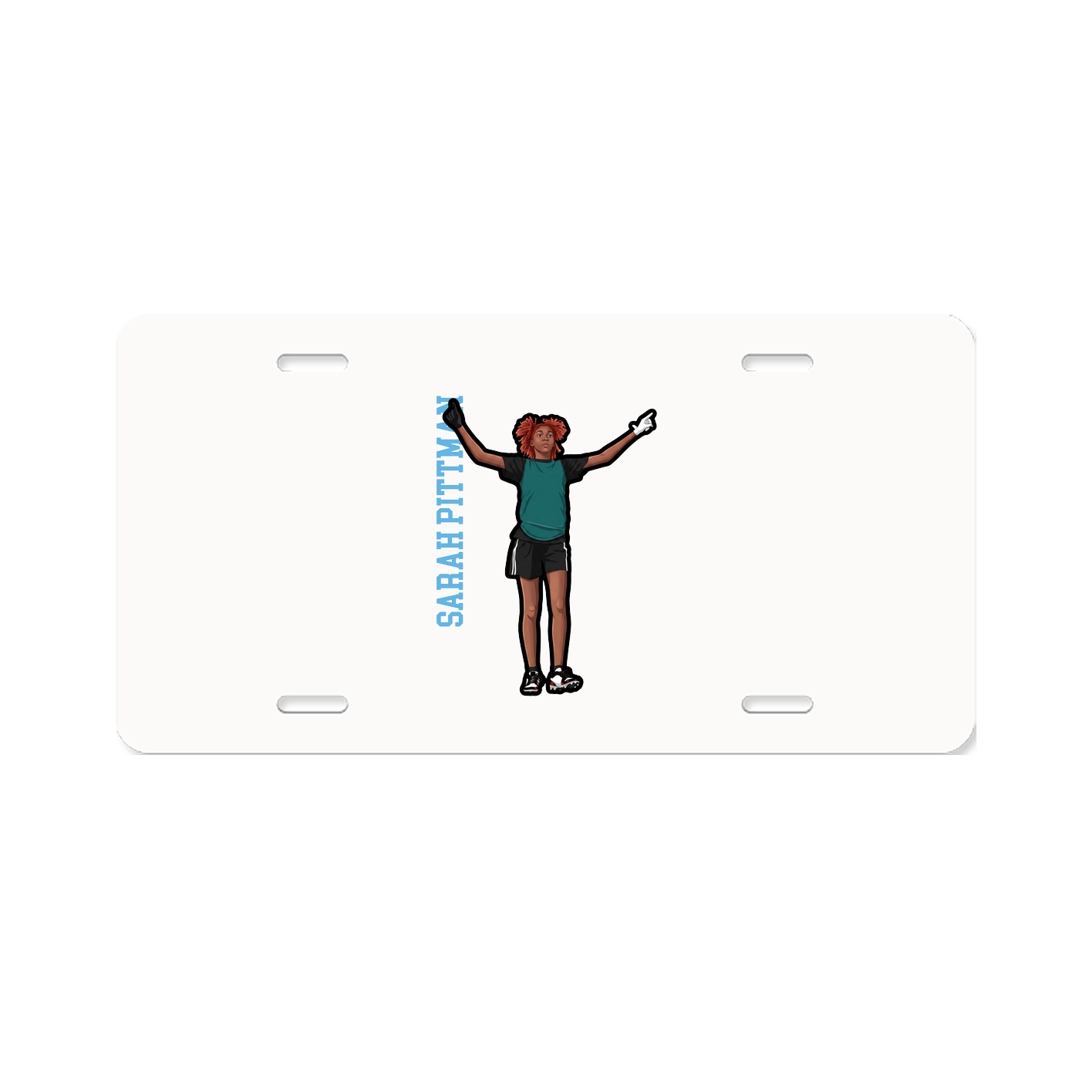 License Plate — Name Vertical in Classic