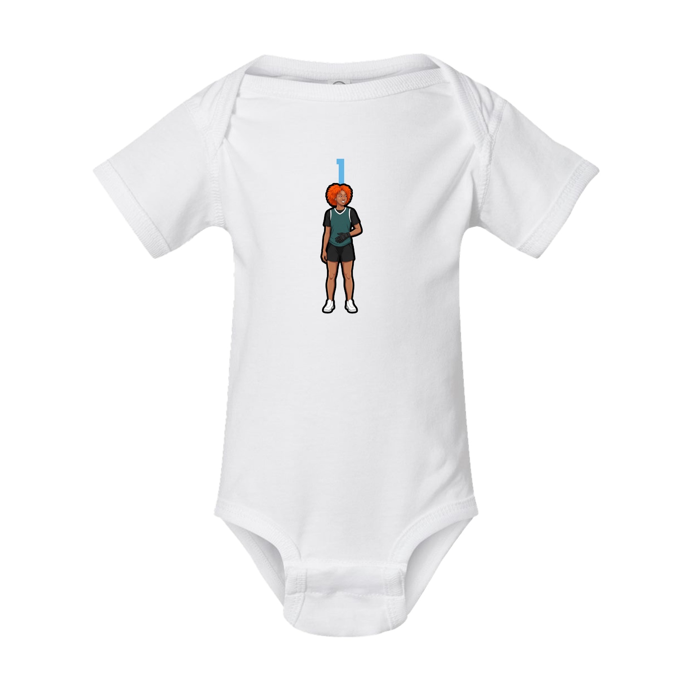 Baby Onesie — Number Top in White