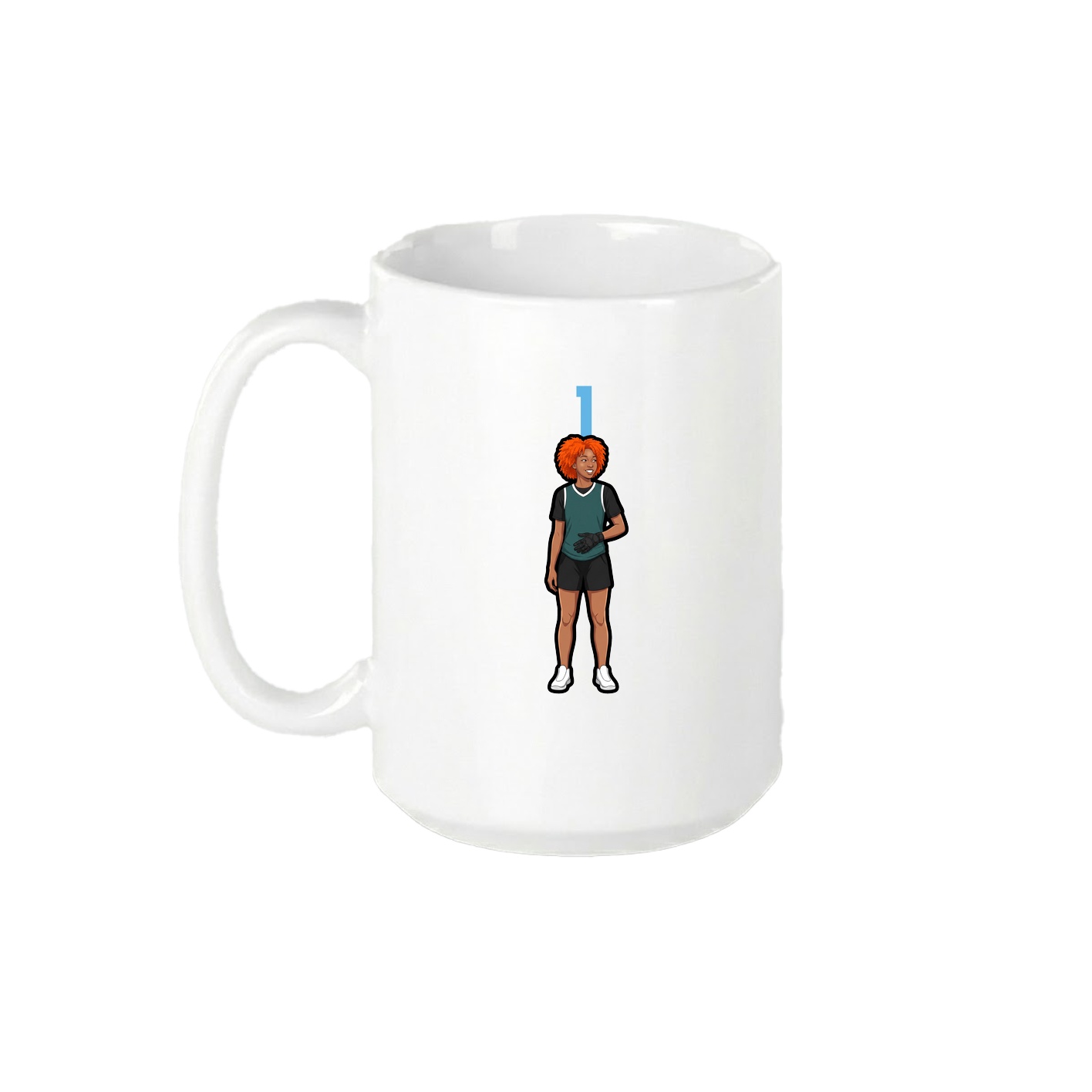 15oz Coffee Mug — Number Top in White
