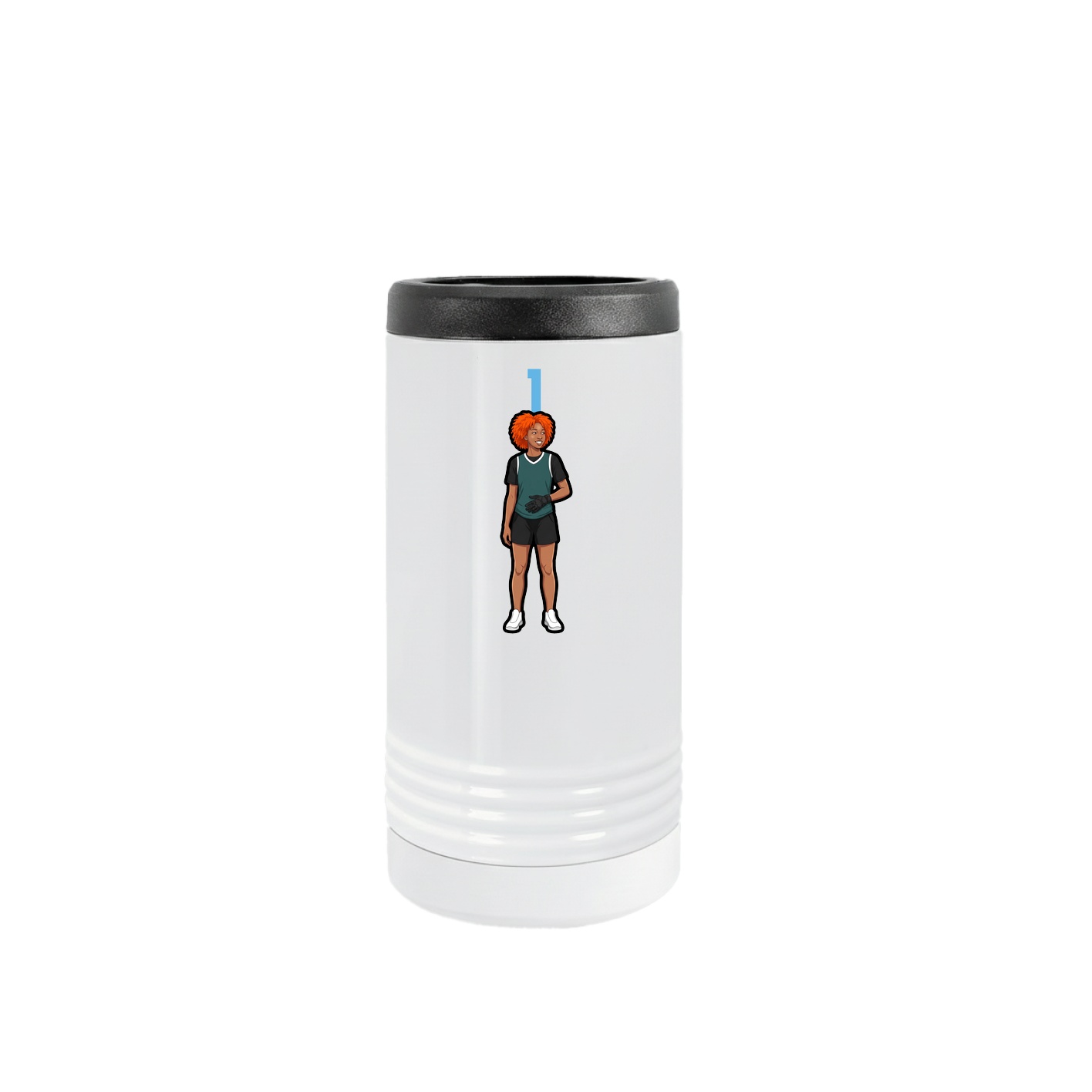 Slim Beverage Holder — Number Top in White