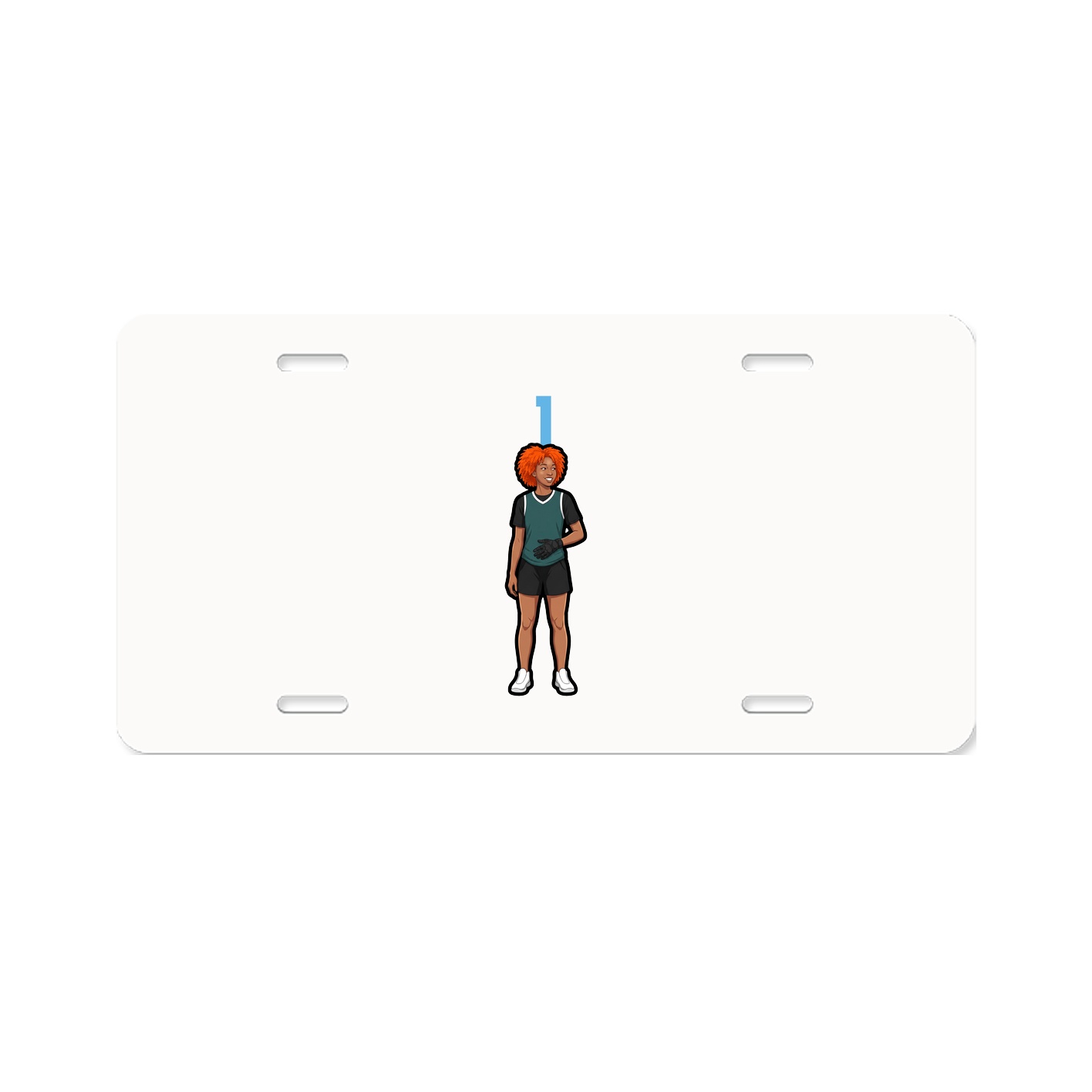 License Plate — Number Top in Classic