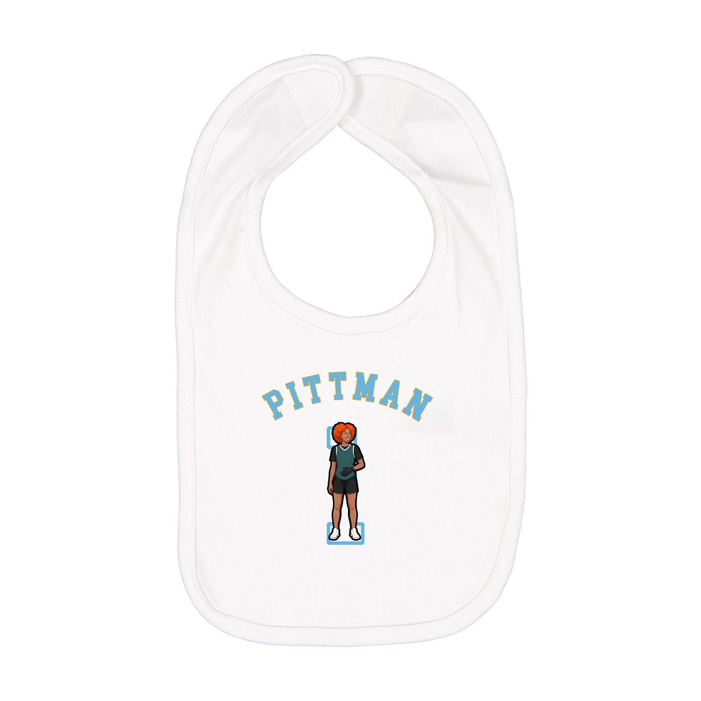 Infant Bib — Shirsey Arch in White