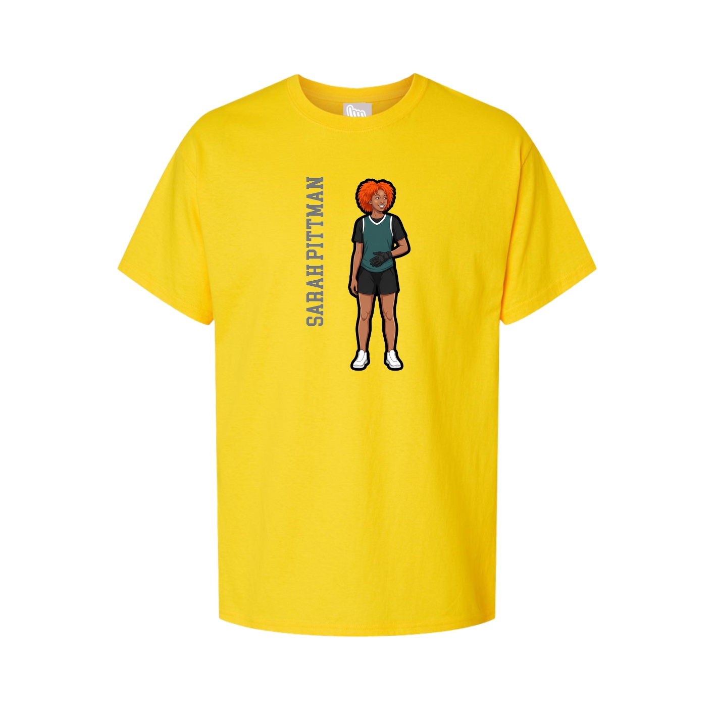 Youth Tee — Name Vertical in Gold