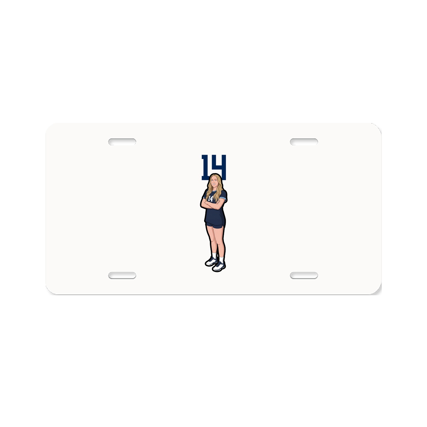 License Plate — Number Top in Classic