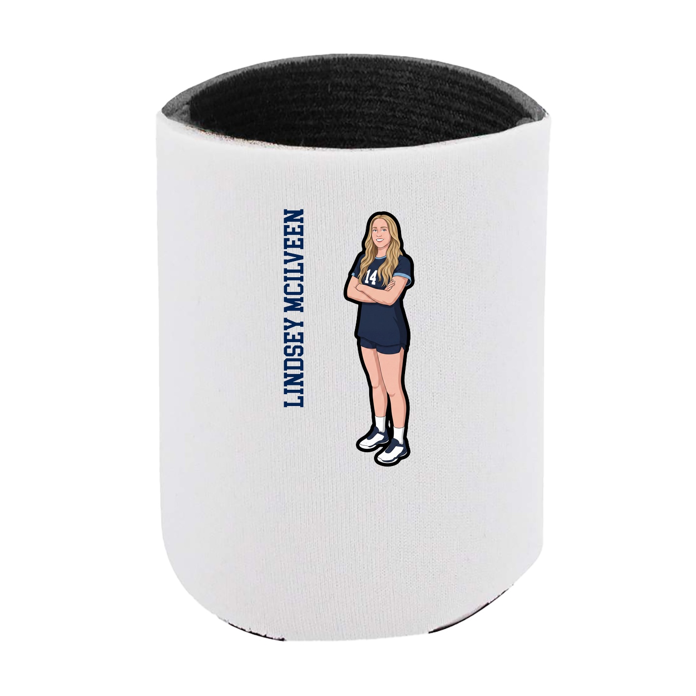 Can Holder — Name Vertical in White
