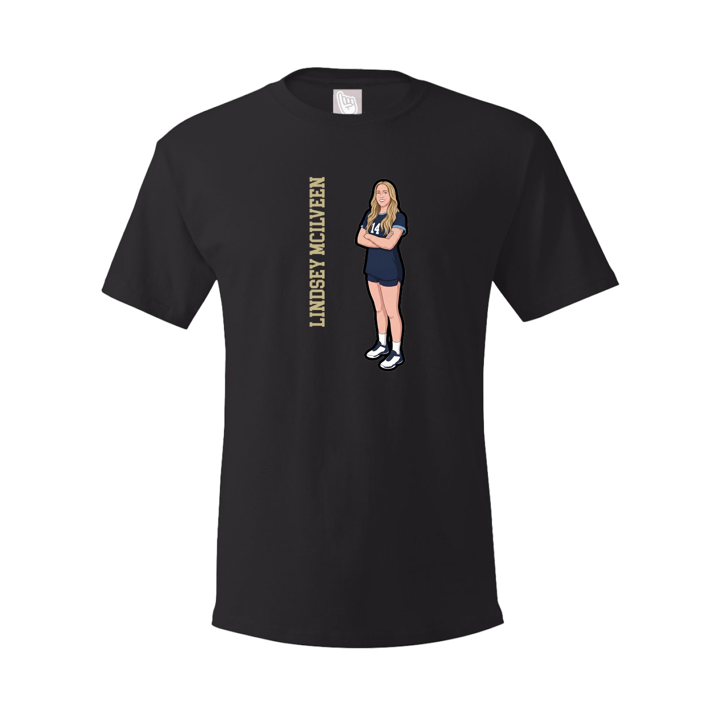 Tee — Name Vertical in Black
