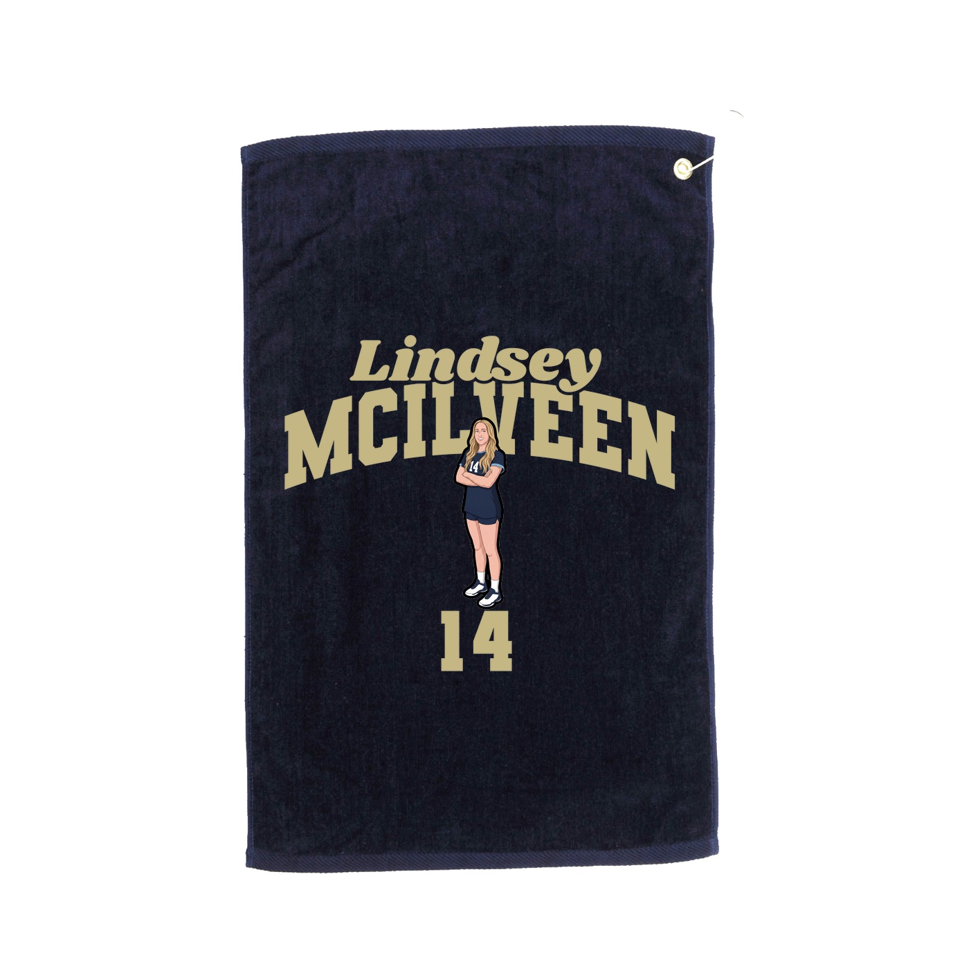 Golf Towel — Signature Arch in Navy