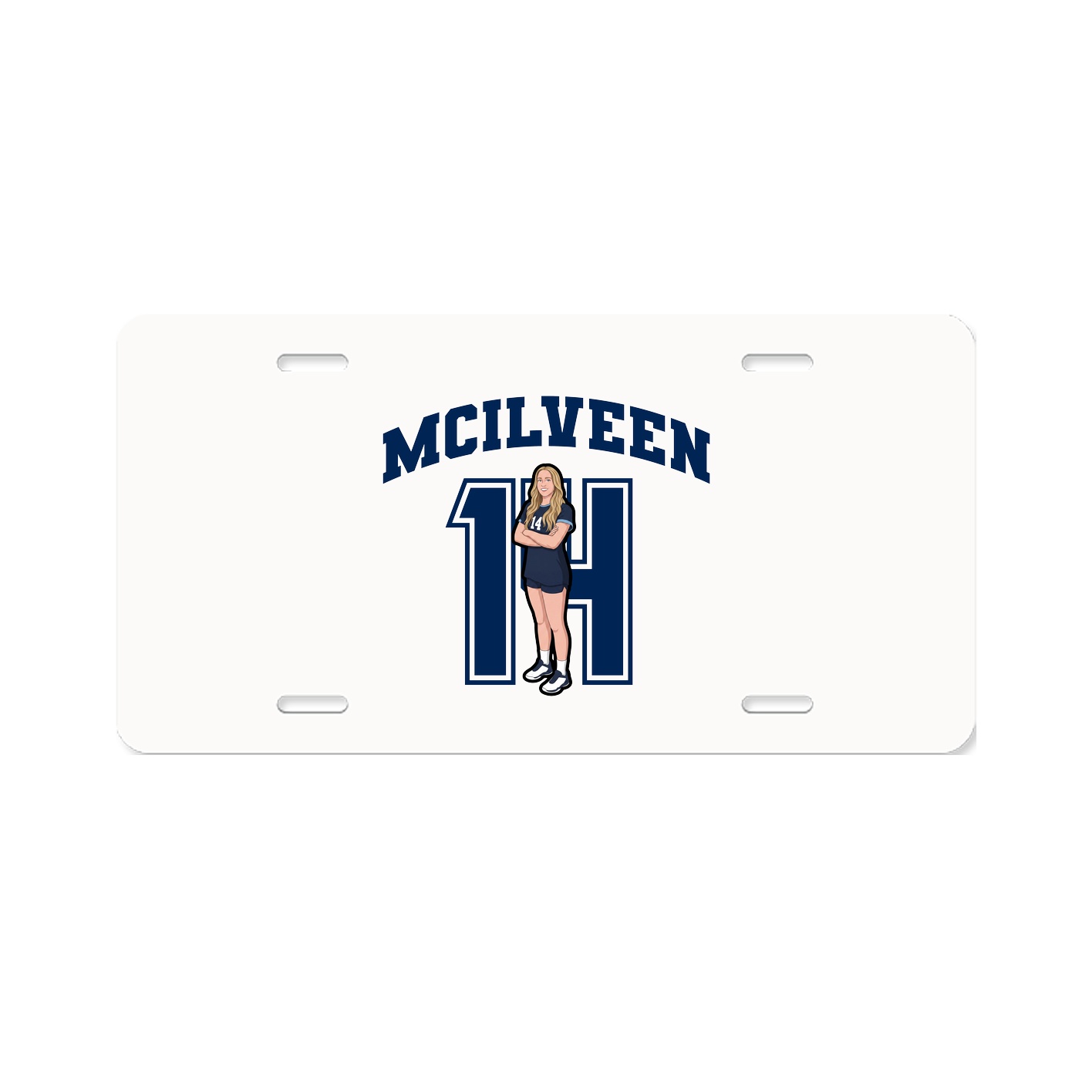 License Plate — Number in Classic