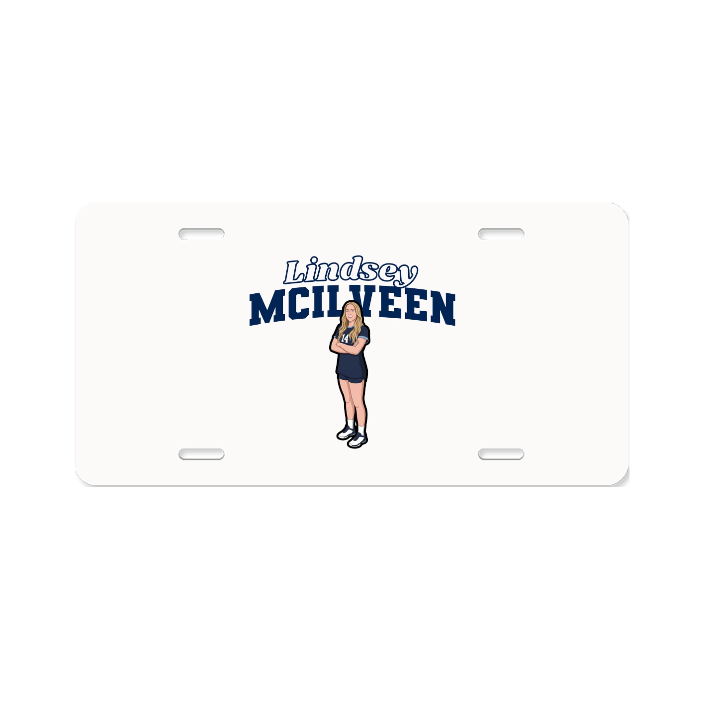 License Plate — Name Arch in Classic