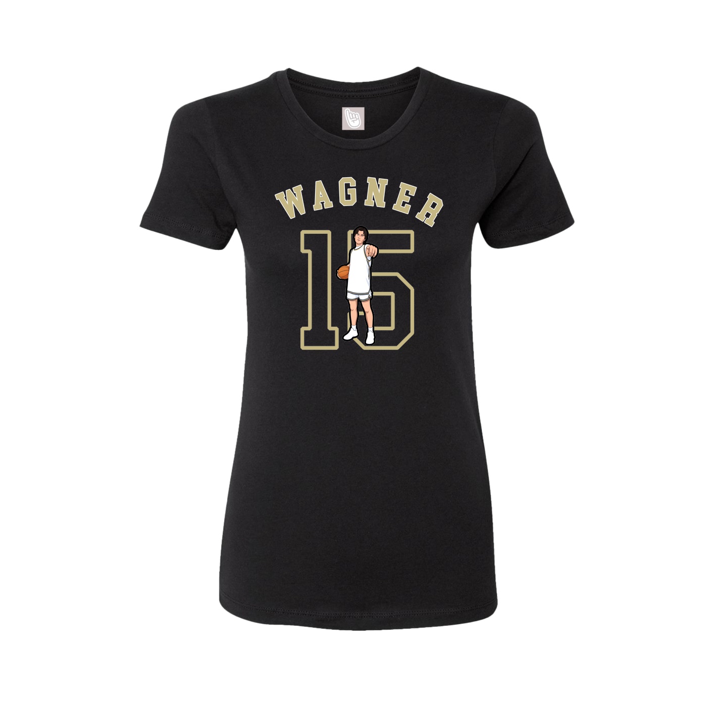 Fitted Women's Tee — Shirsey Arch in Black