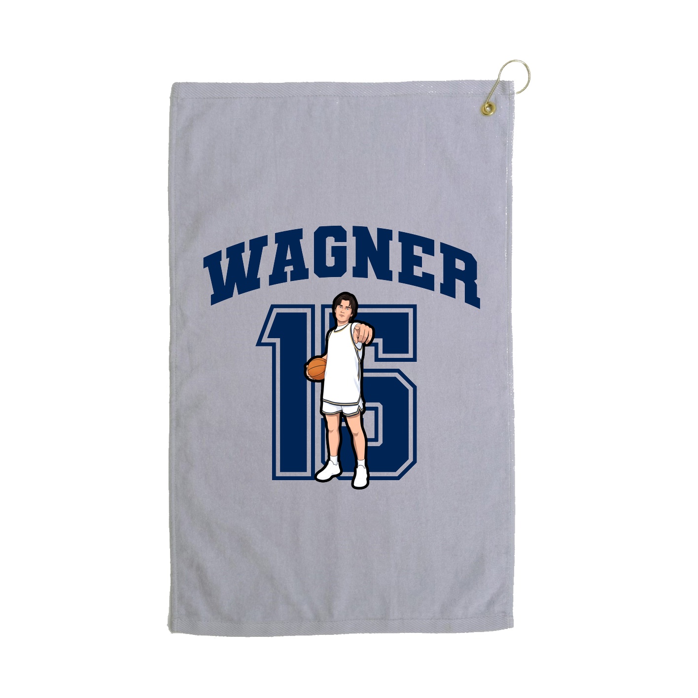 Golf Towel — Number in Grey