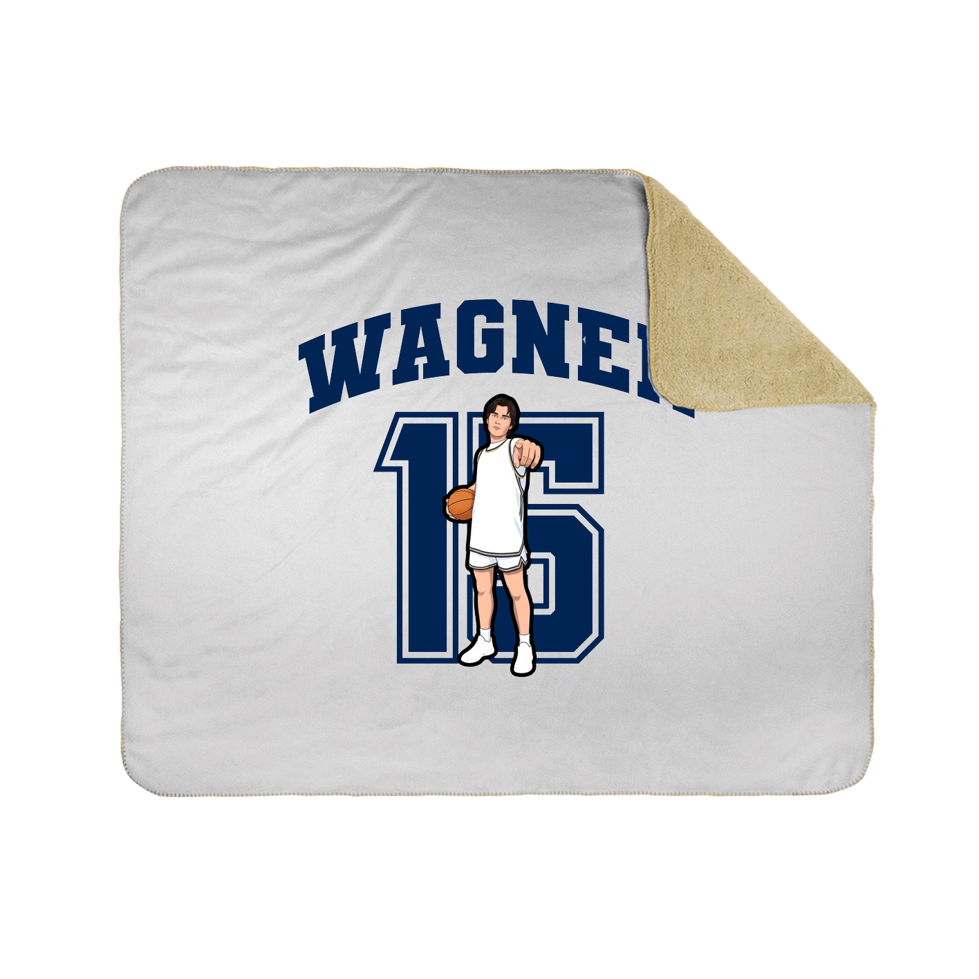 Throw Blanket — Number in White