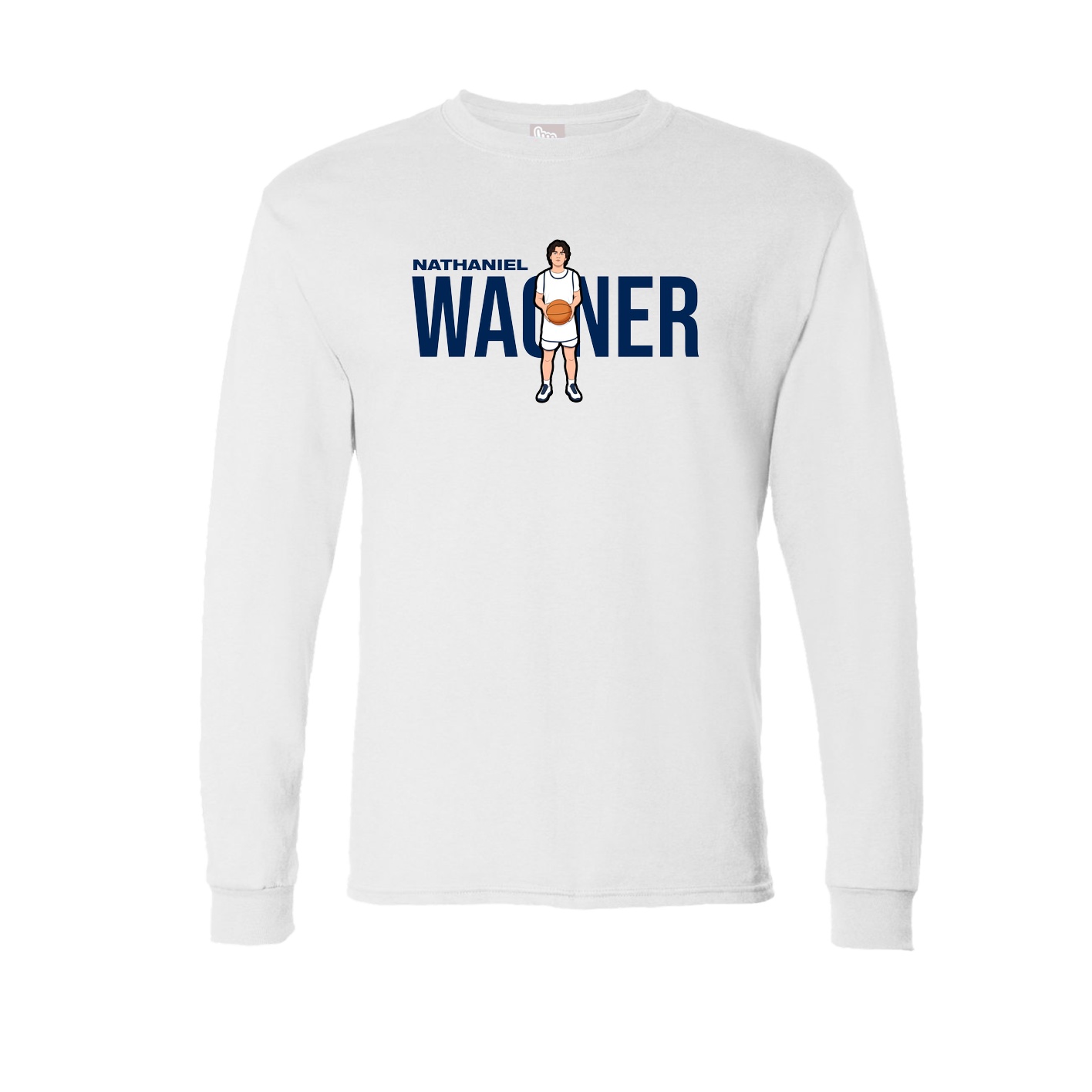 Long Sleeve Tee — Player Name in White