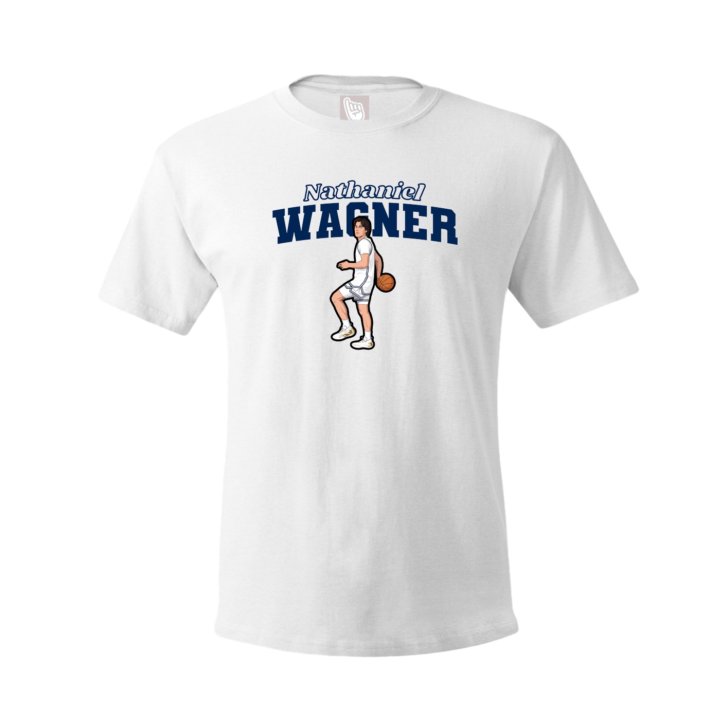 Youth Tee — Name Arch in White