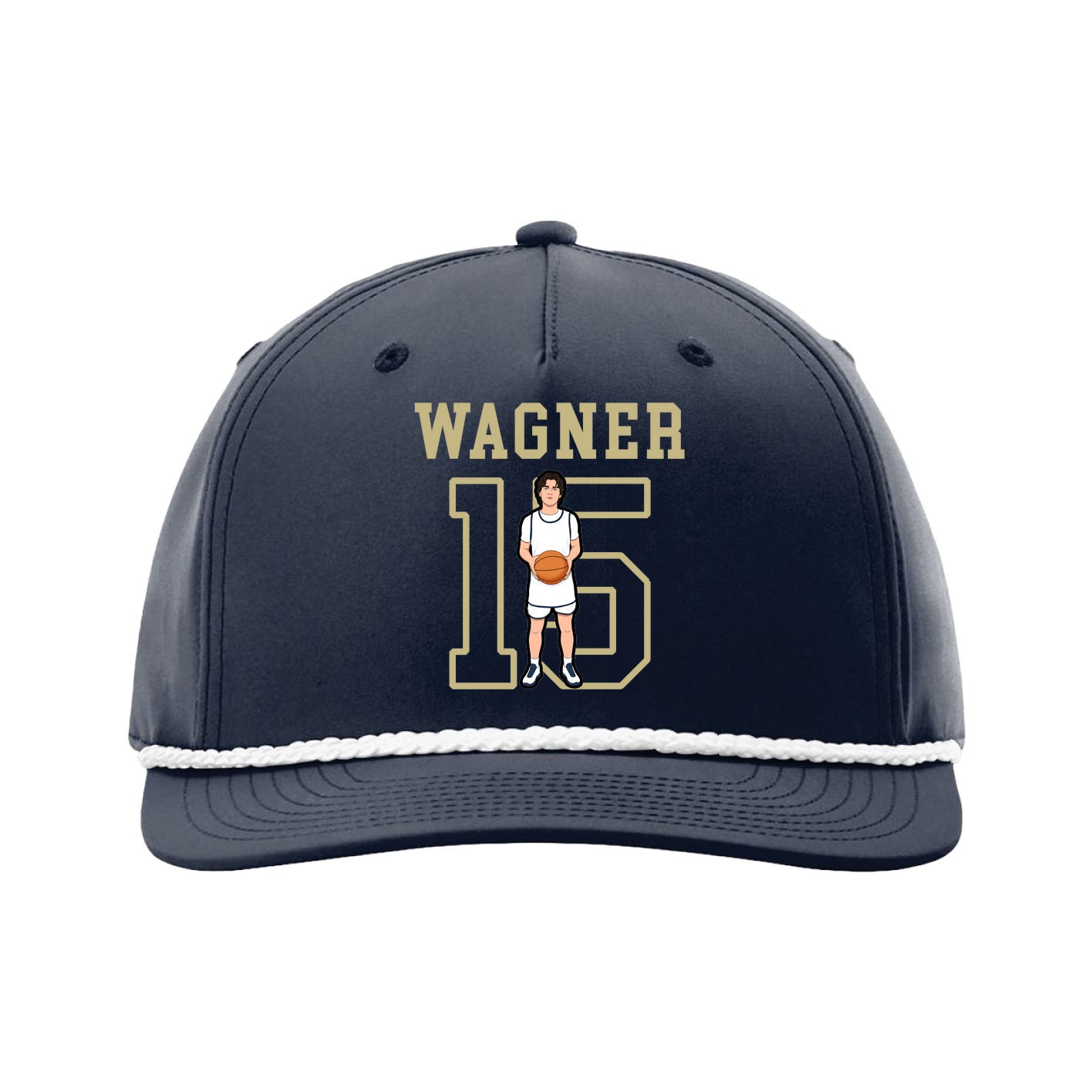 Five-Panel Classic Rope Cap — Shirsey in Navy