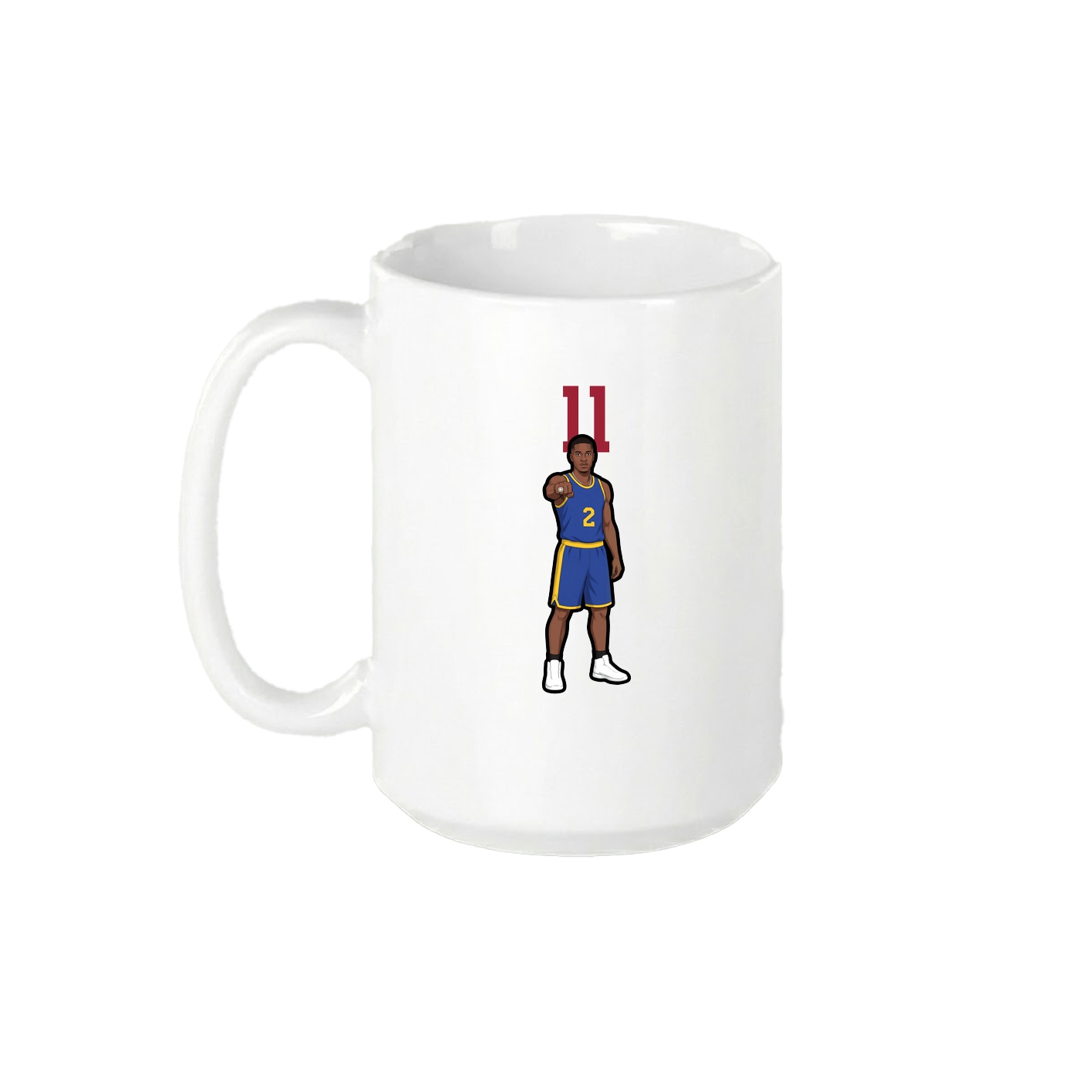 15oz Coffee Mug — Number Top in White