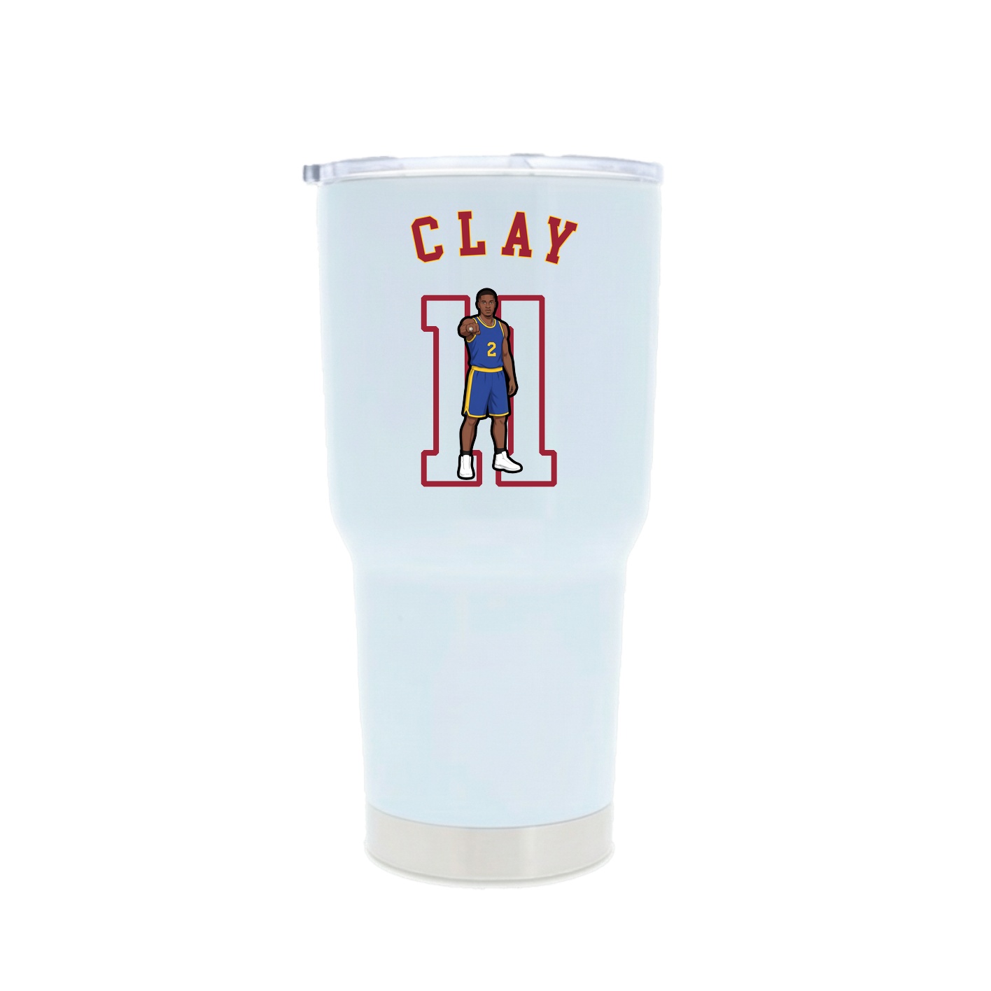 30oz Stainless Steel Tumbler — Shirsey Arch in White